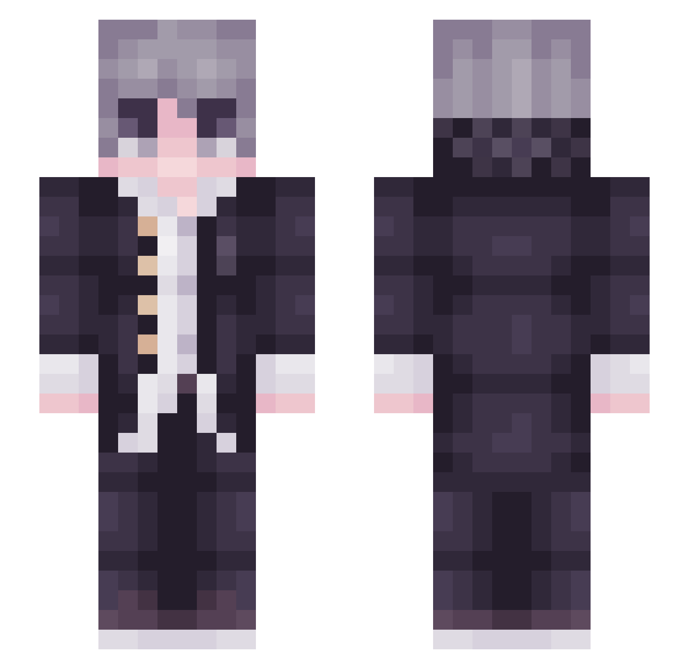 Dservedd Minecraft skin, front and back view