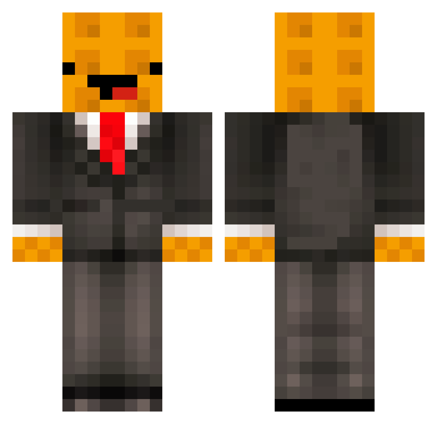 WaffleLess_ Minecraft skin, front and back view