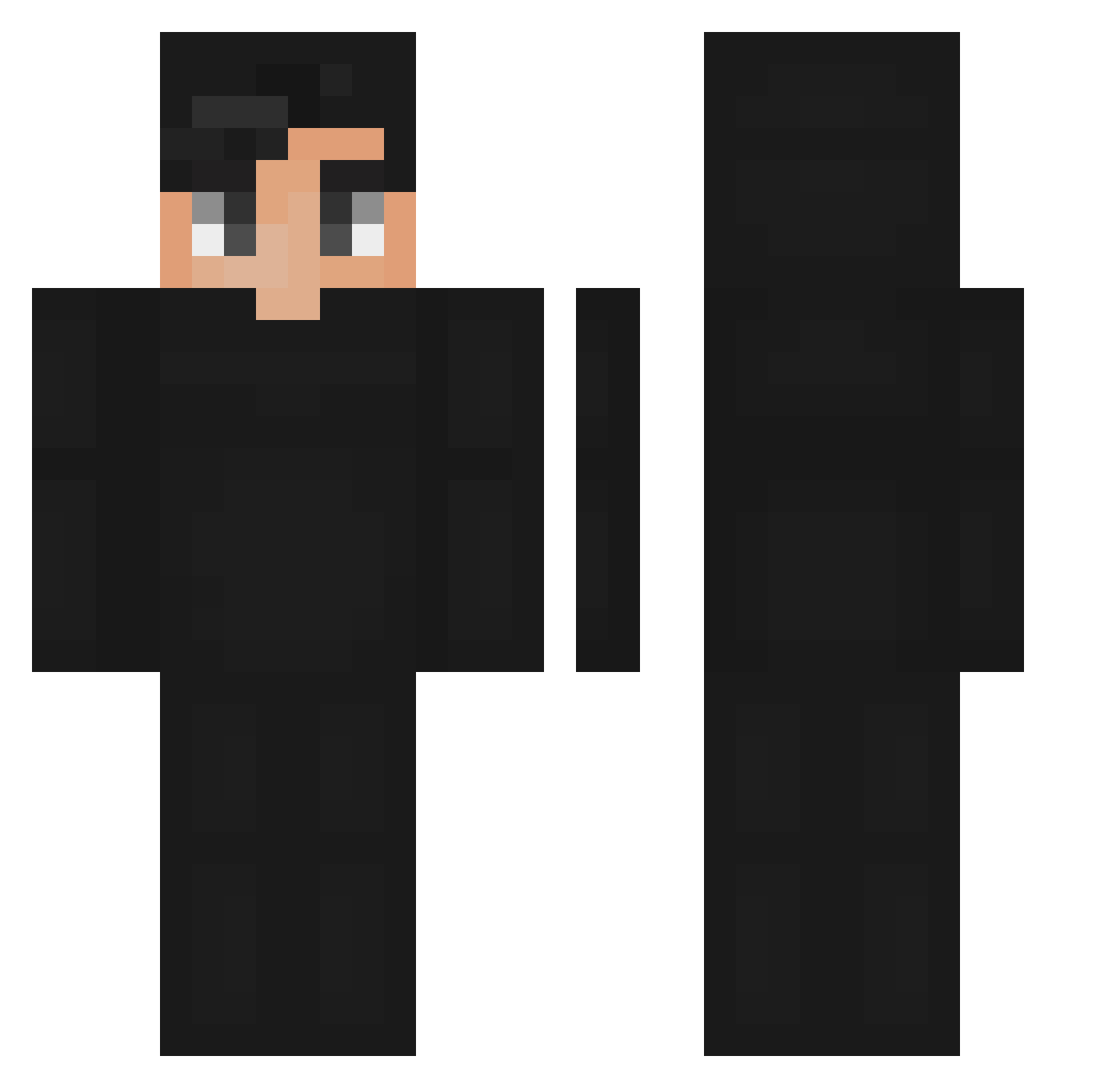 ThanatosRS Minecraft skin, front and back view