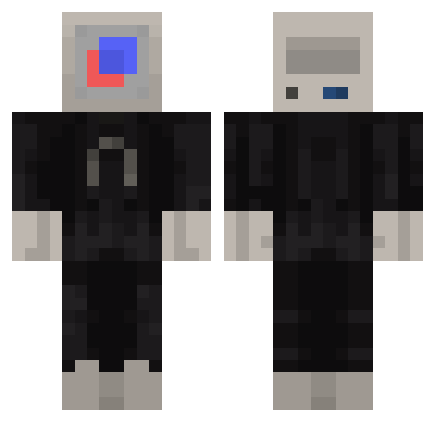 h4rdfox Minecraft skin, front and back view