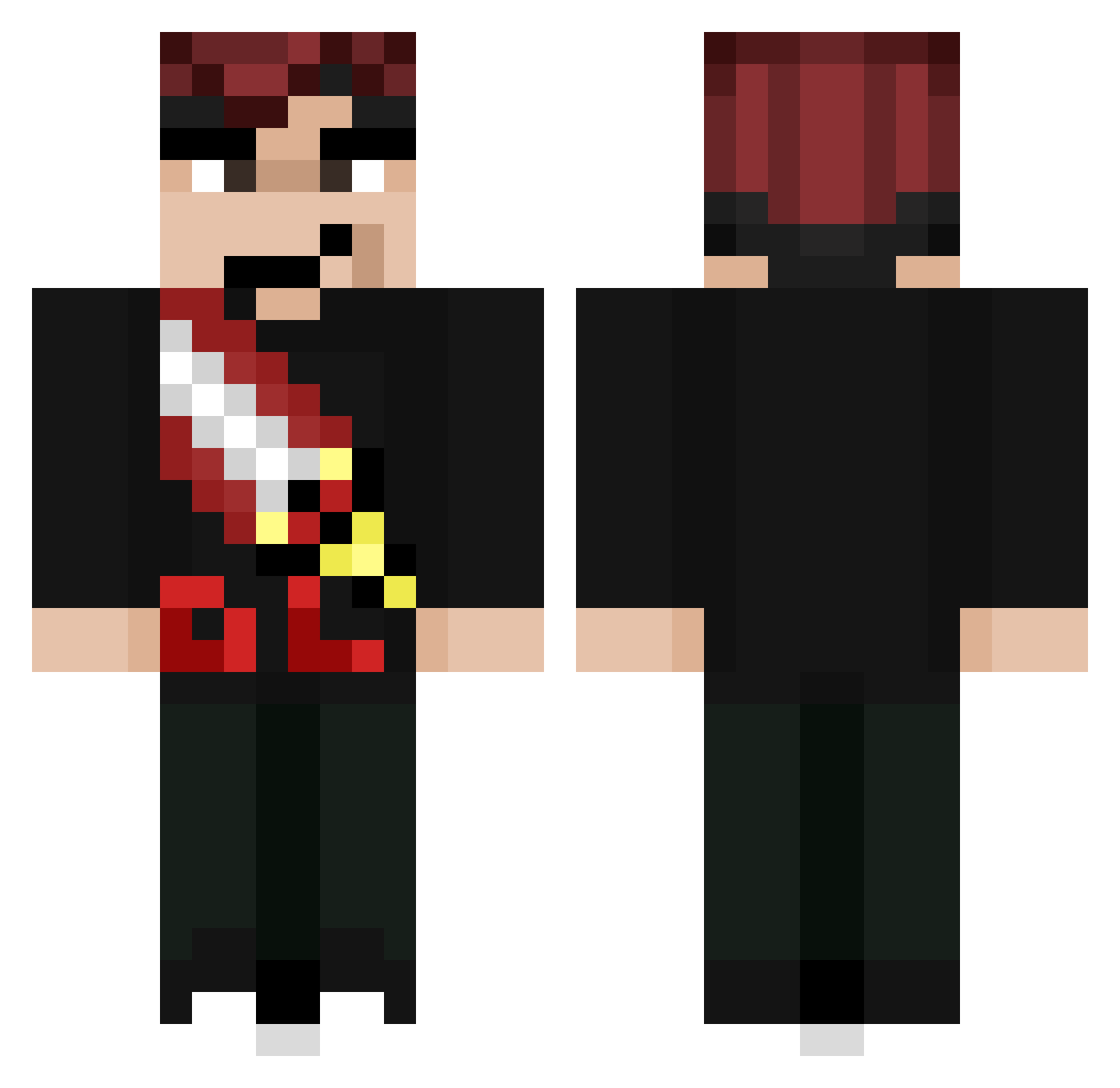 GL_THE_JOOP Minecraft skin, front and back view