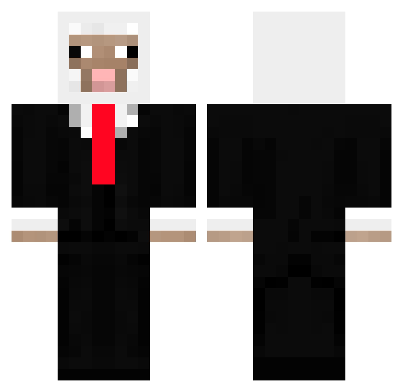 Dissoziativ Minecraft skin, front and back view