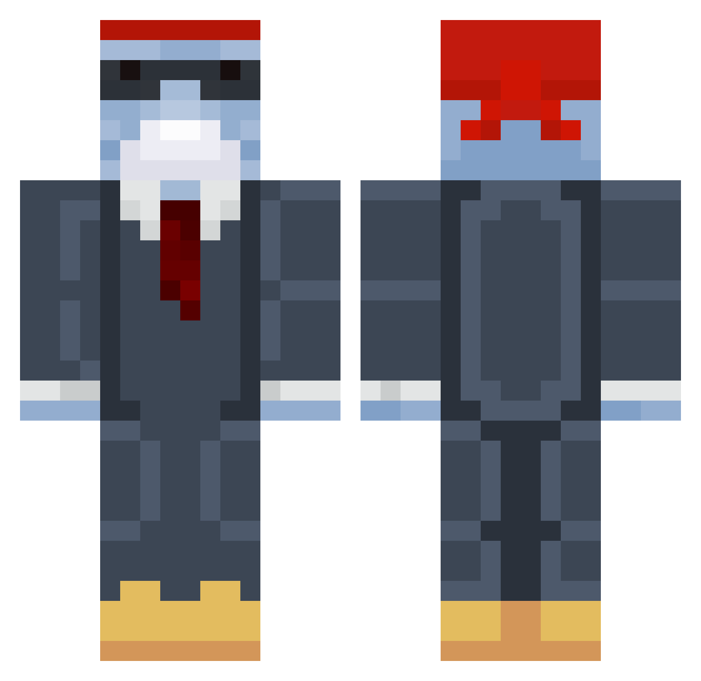 Sovietik Minecraft skin, front and back view