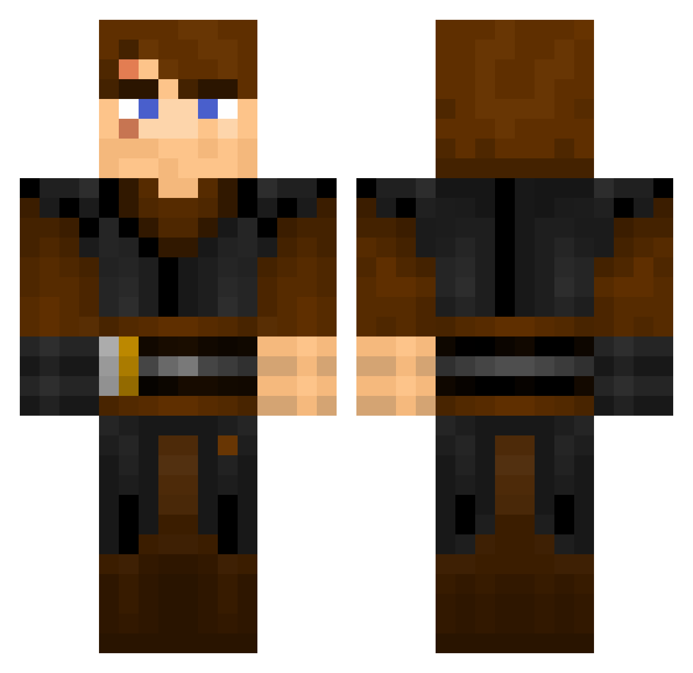 Zappy_God Minecraft skin, front and back view