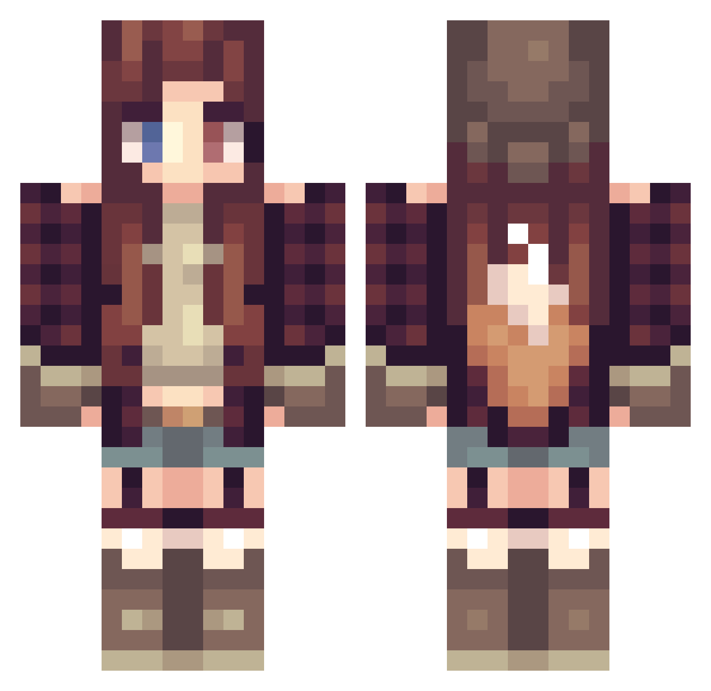 49dogbeers Minecraft skin, front and back view