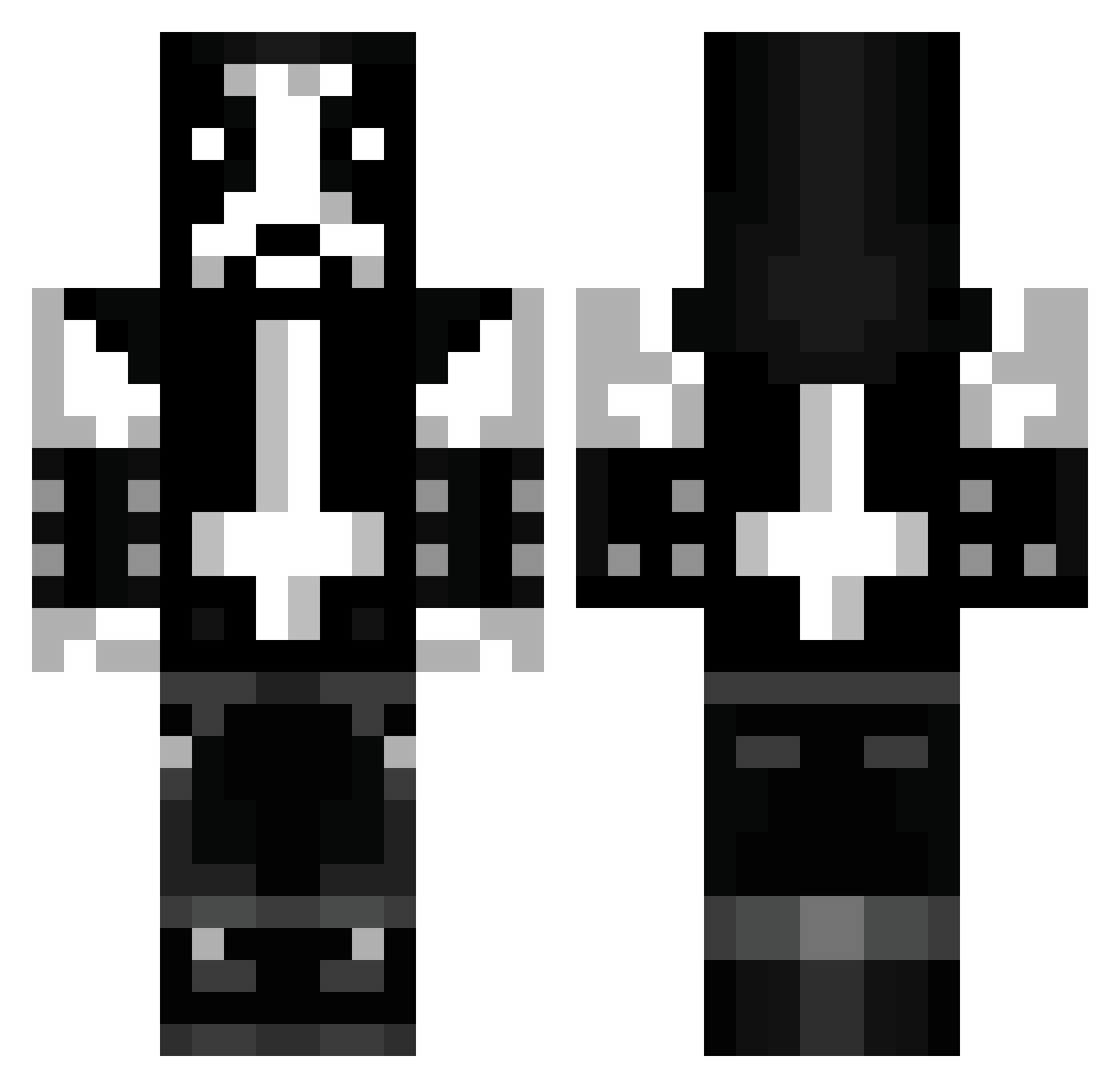 Fenrizzz Minecraft skin, front and back view