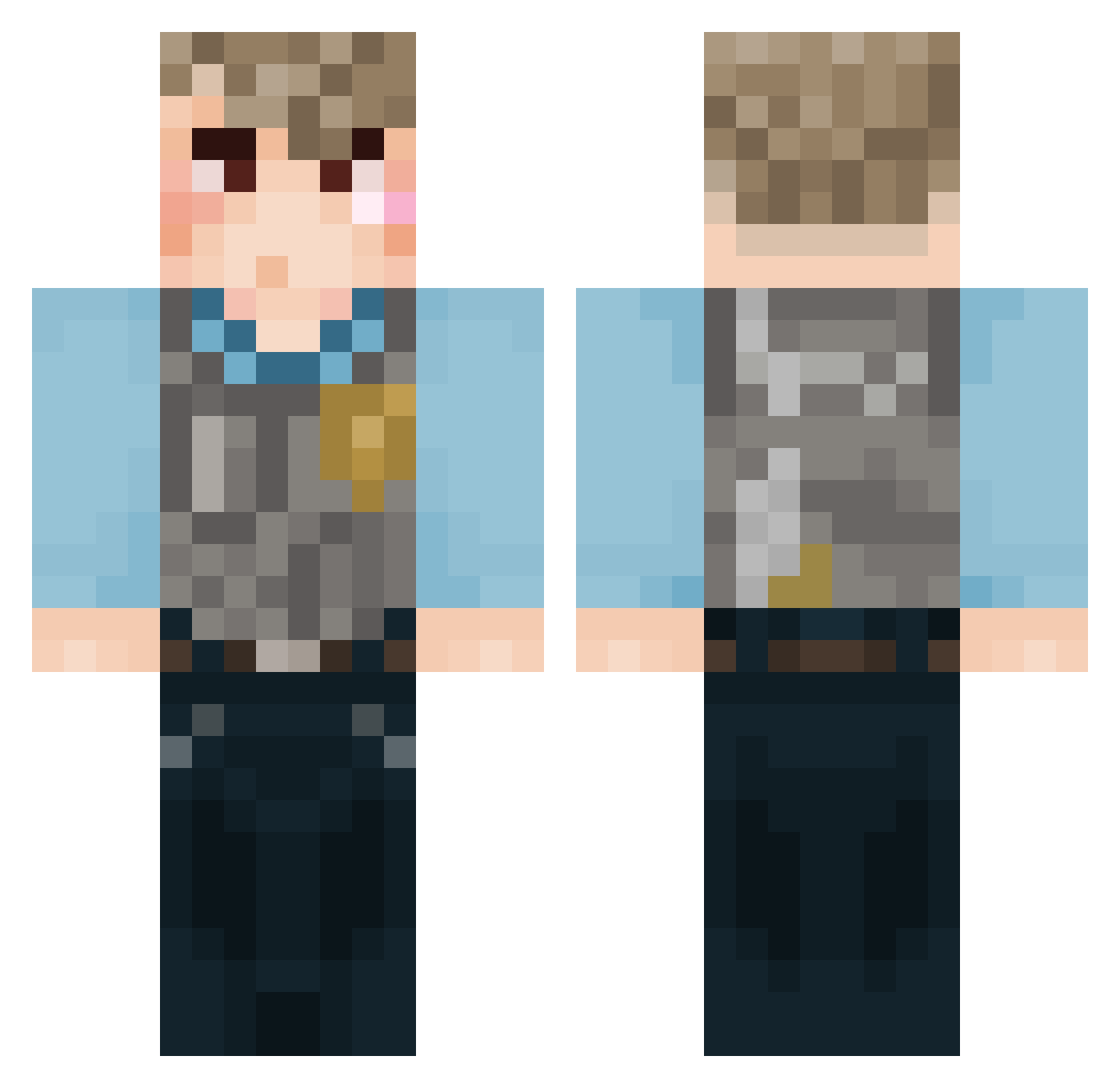 notjonahx Minecraft skin, front and back view