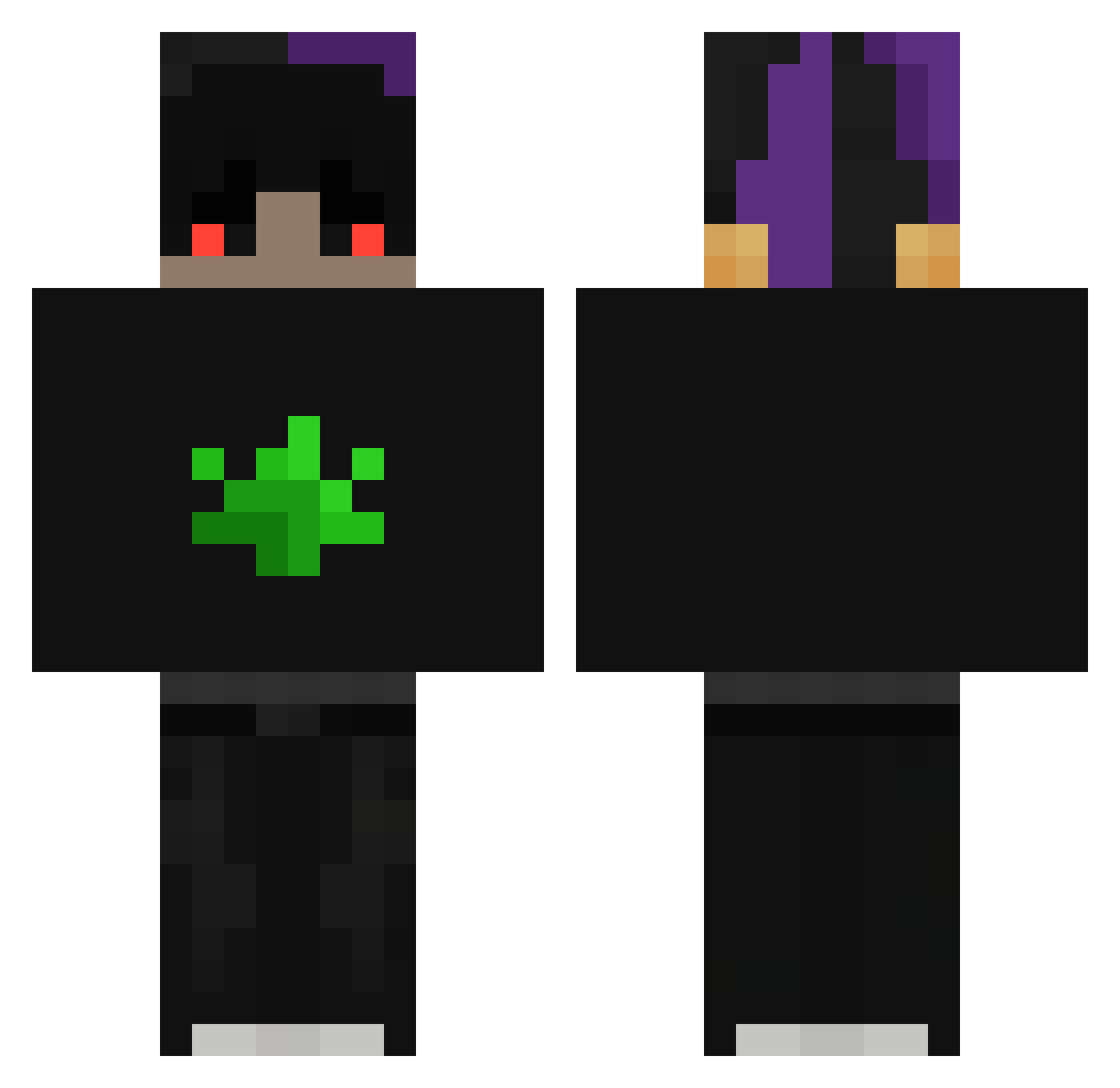 KALUSmanu Minecraft skin, front and back view