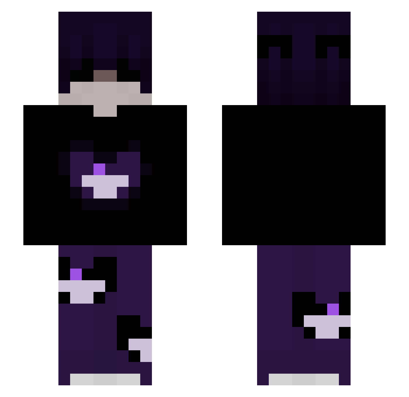 ItzJoker_ Minecraft skin, front and back view