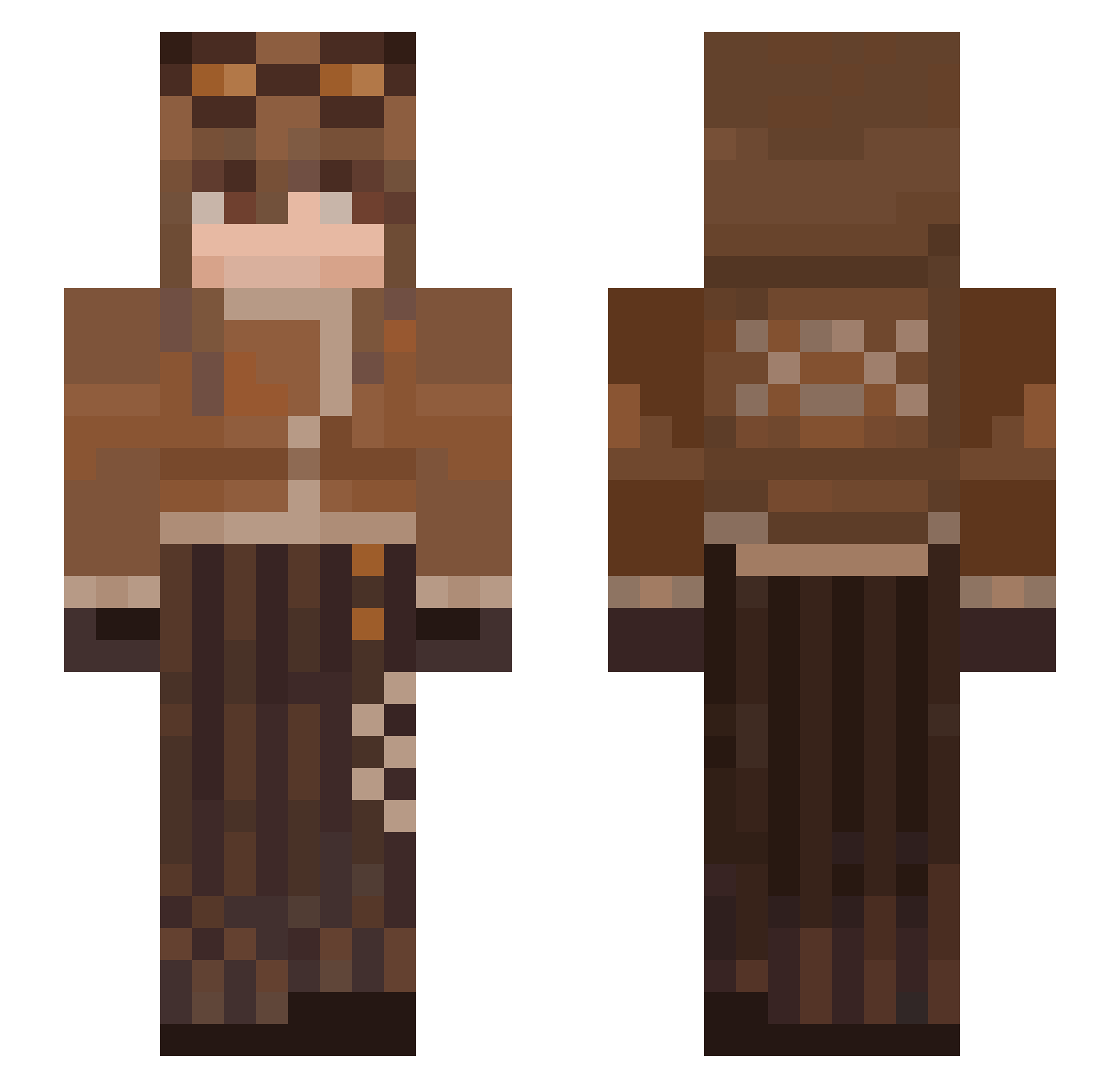 mauritonic Minecraft skin, front and back view
