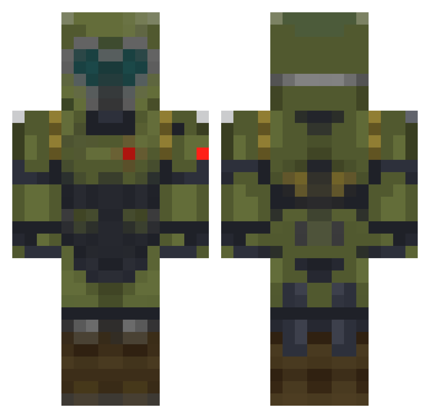 Rengcor Minecraft skin, front and back view