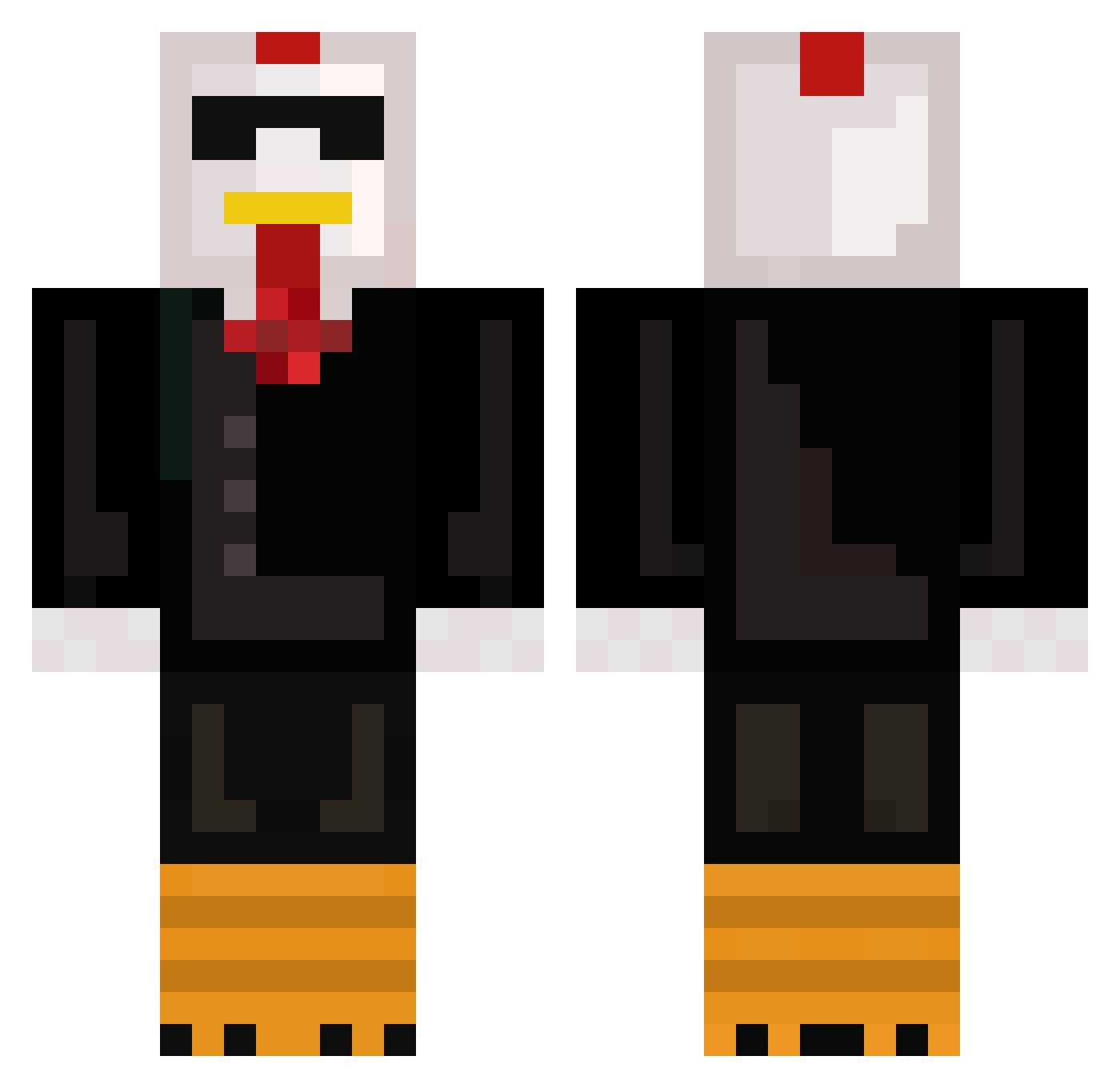 Linous Minecraft skin, front and back view