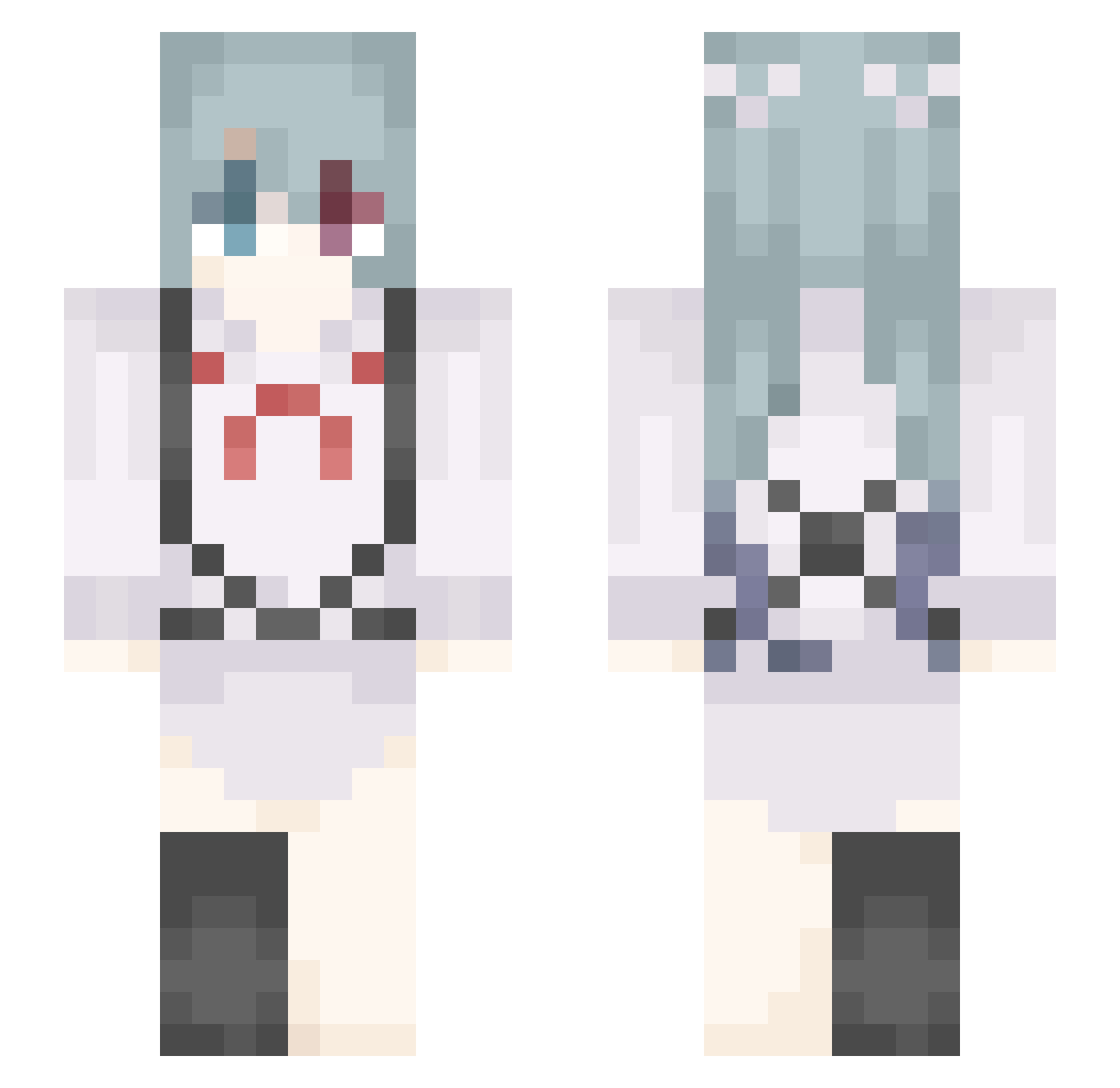 Kyoutsuri Minecraft skin, front and back view