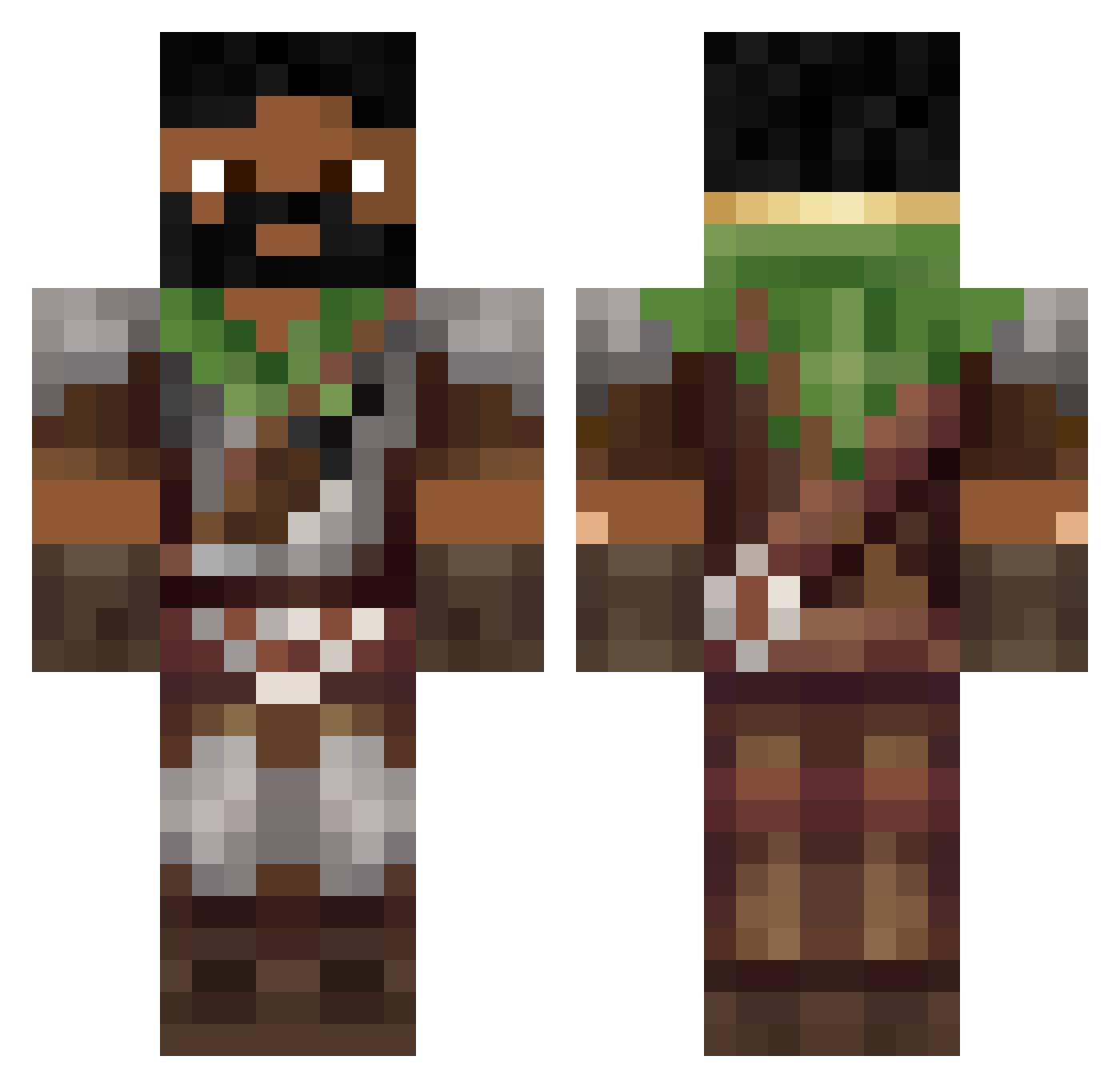 CJai_x Minecraft skin, front and back view