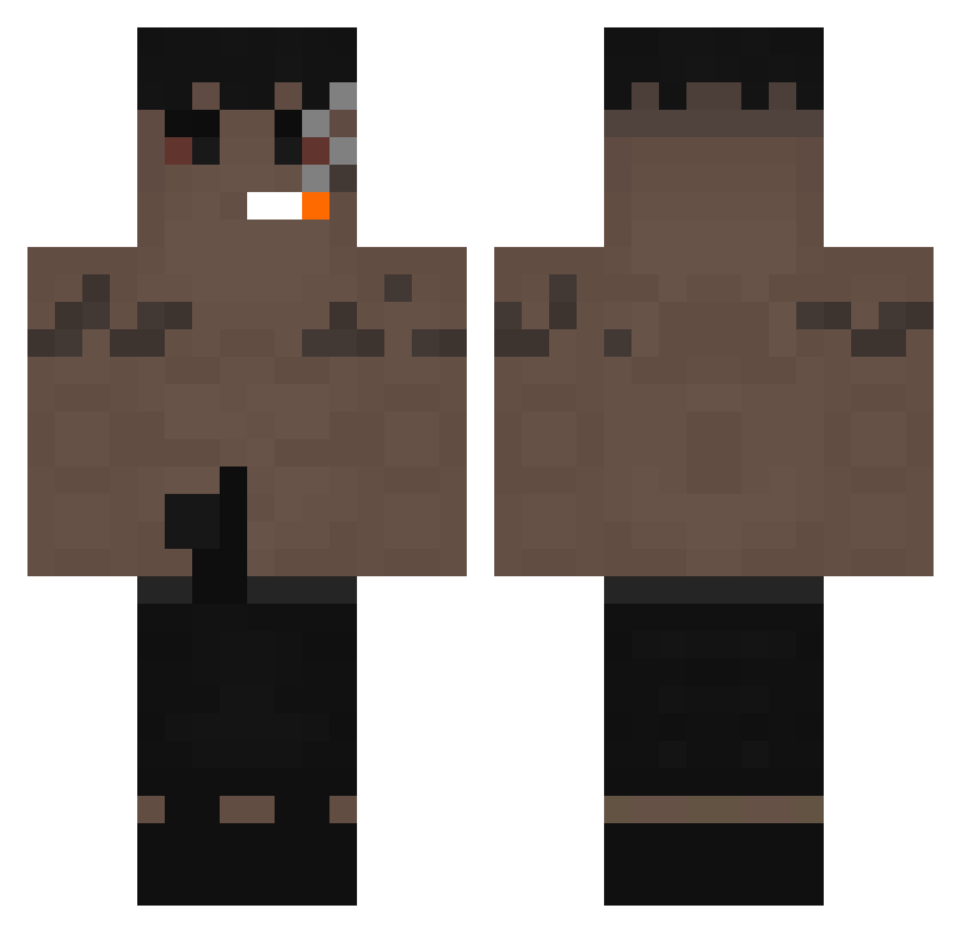 Textures Minecraft skin, front and back view