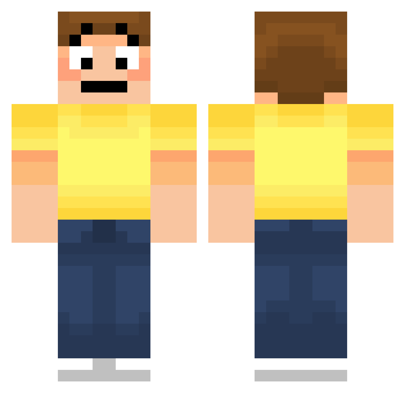 GANGMEMBERX Minecraft skin, front and back view
