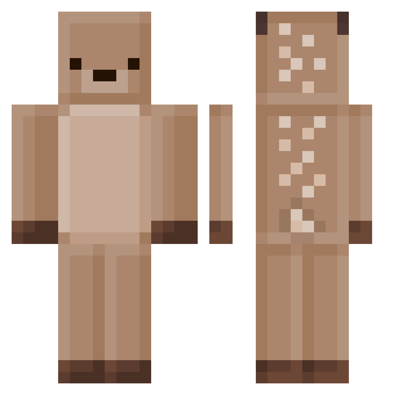 Mihyi_ Minecraft skin, front and back view