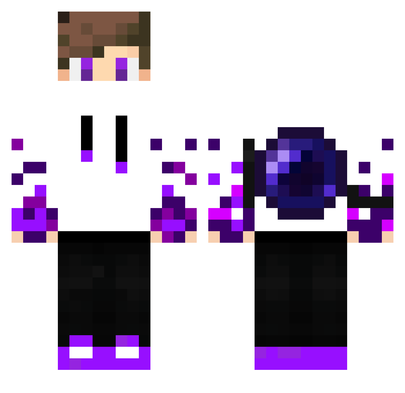 Fish1817 Minecraft skin, front and back view