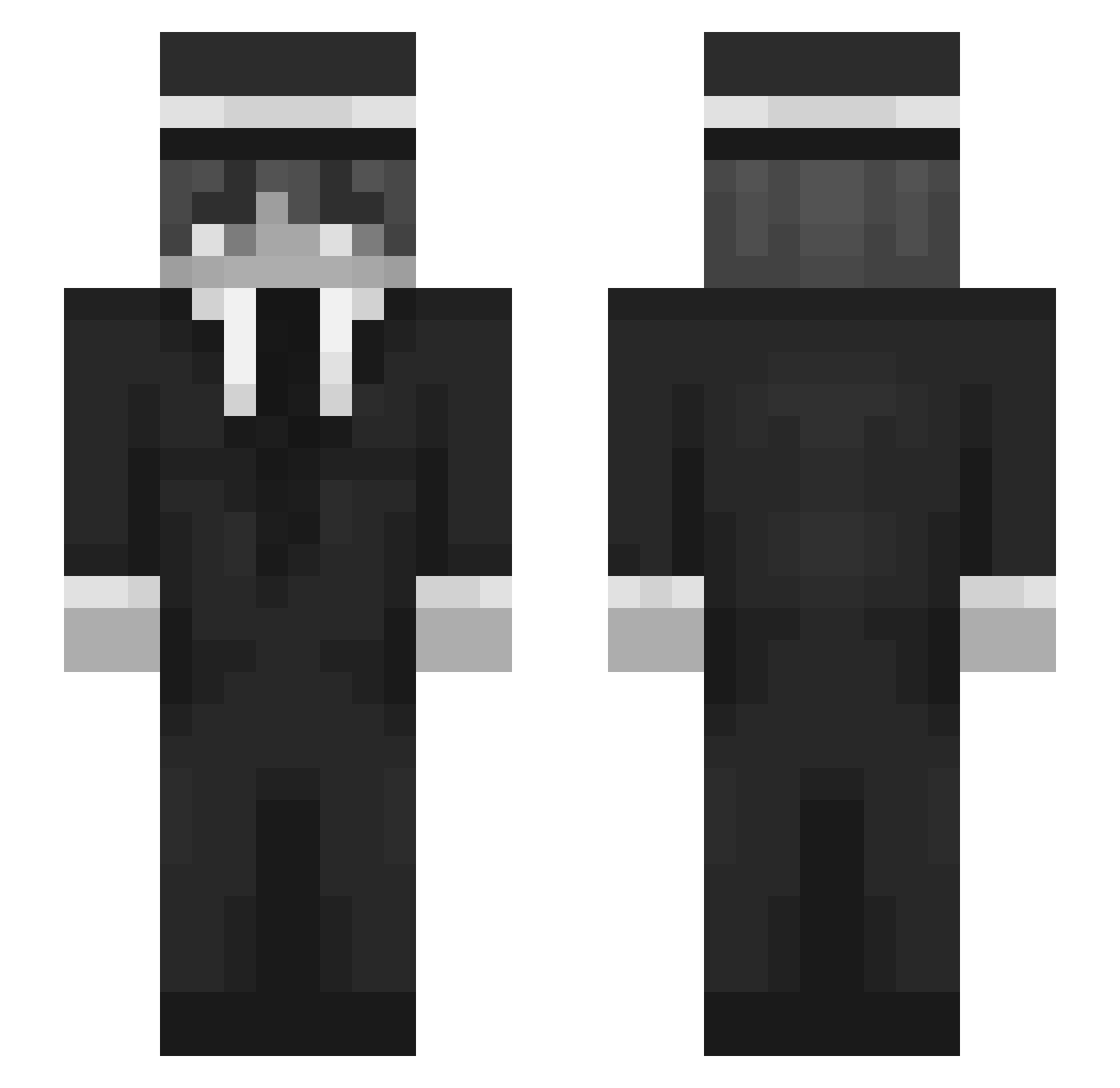 uzyfromdao Minecraft skin, front and back view