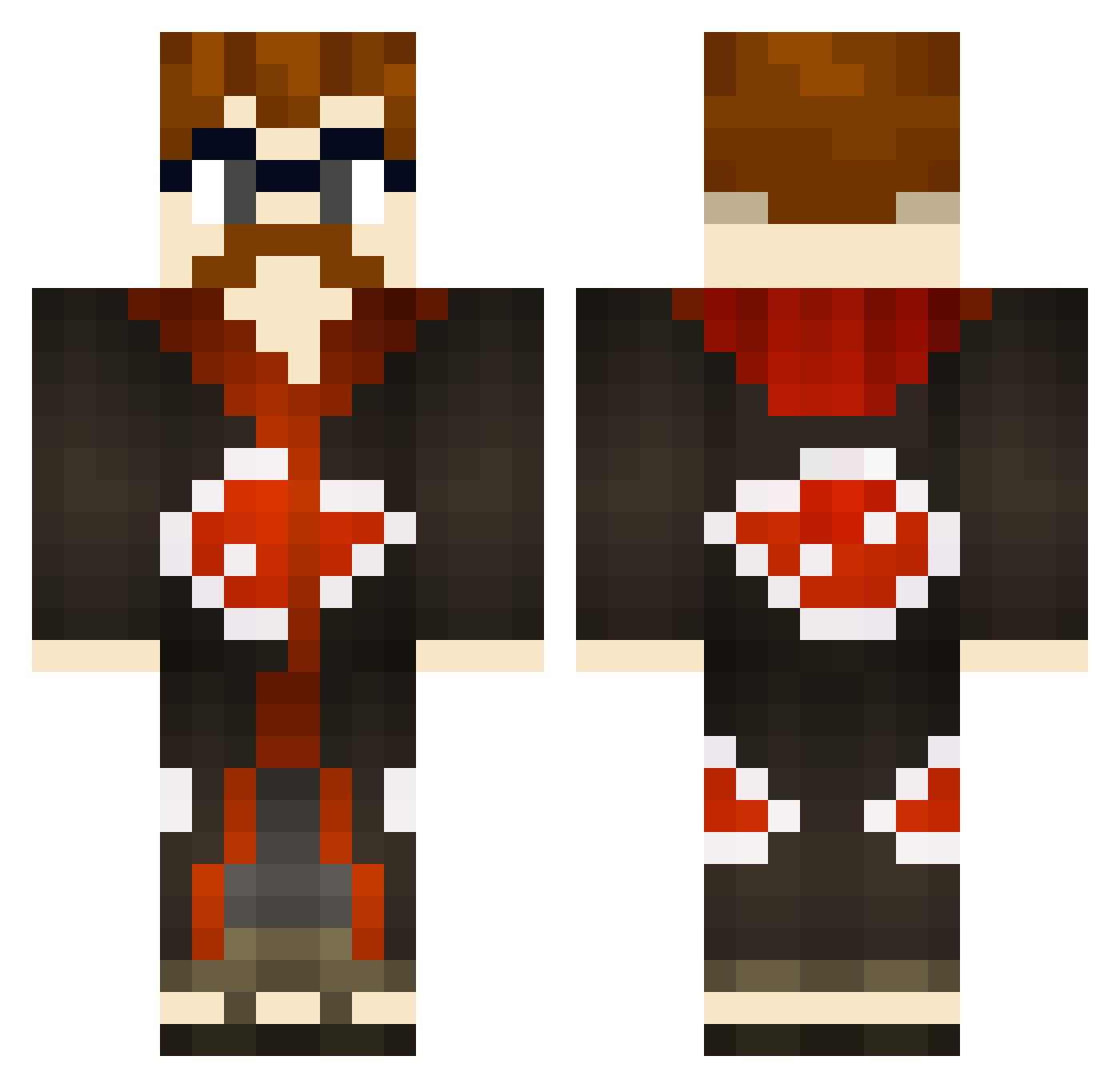 phLzin Minecraft skin, front and back view