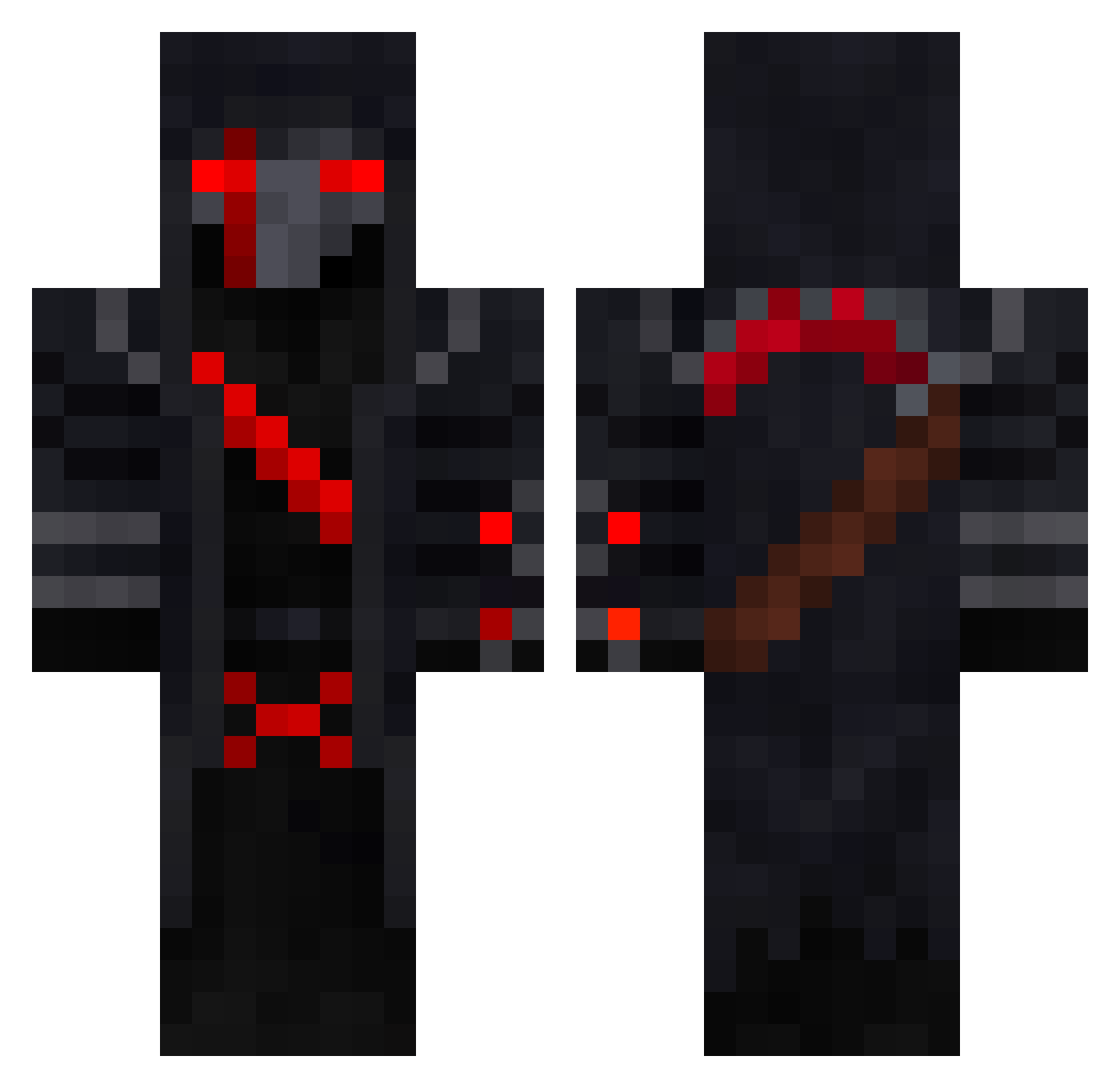 Asta_YEET Minecraft skin, front and back view
