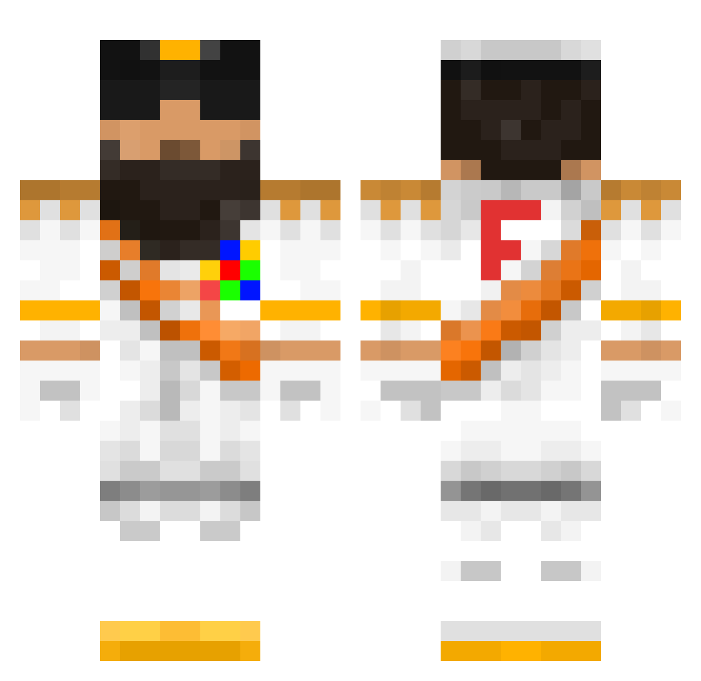 IamSasso_69 Minecraft skin, front and back view