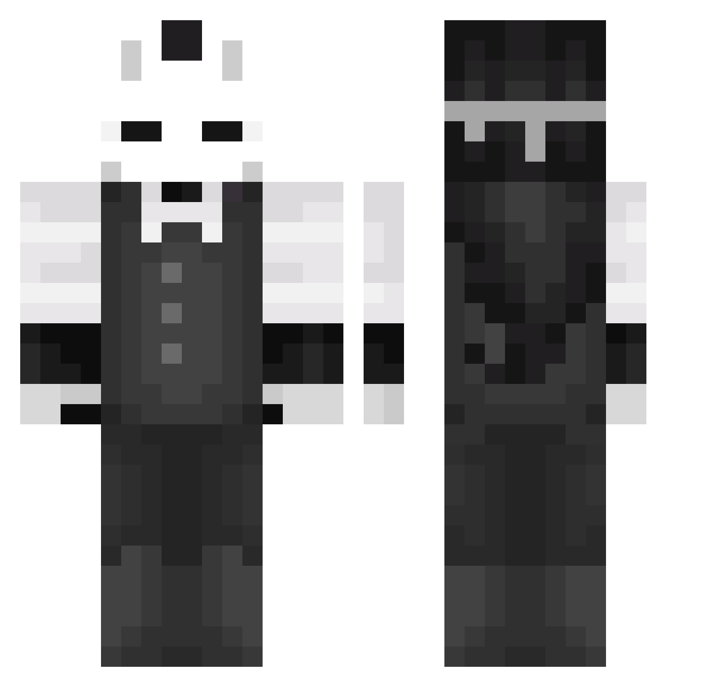 tyunn Minecraft skin, front and back view