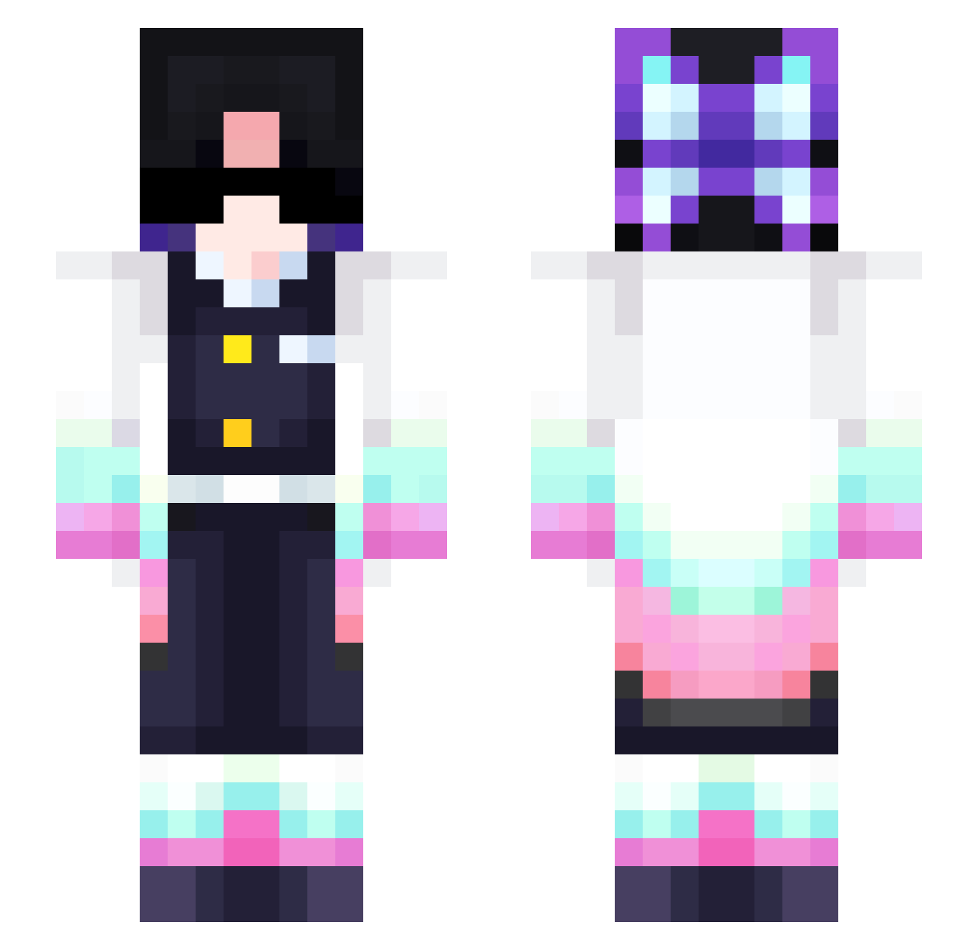 GoshaT Minecraft skin, front and back view