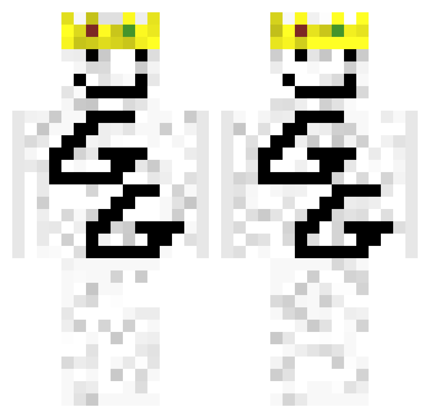 TsunamicYT Minecraft skin, front and back view