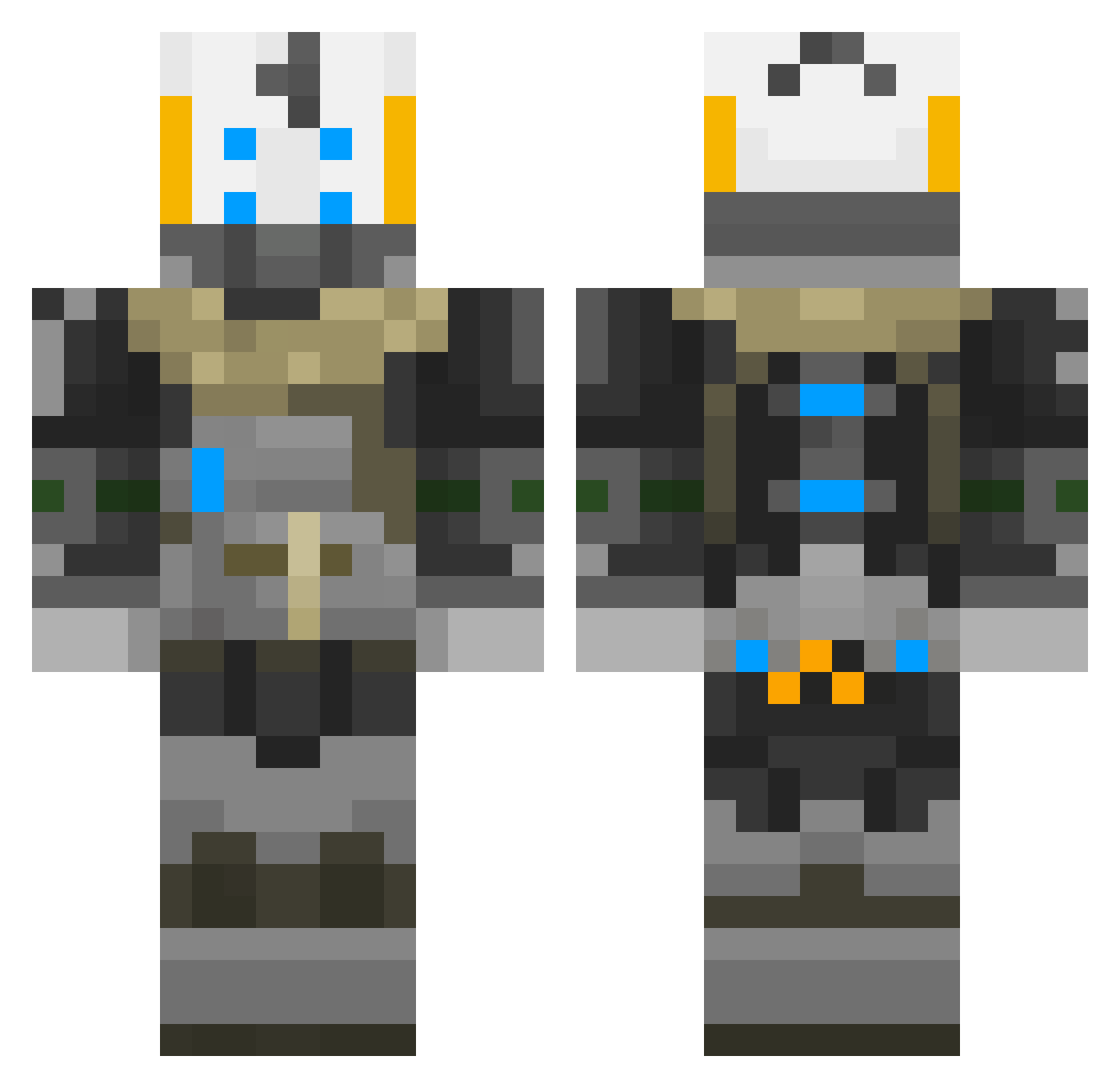 poenuggets Minecraft skin, front and back view
