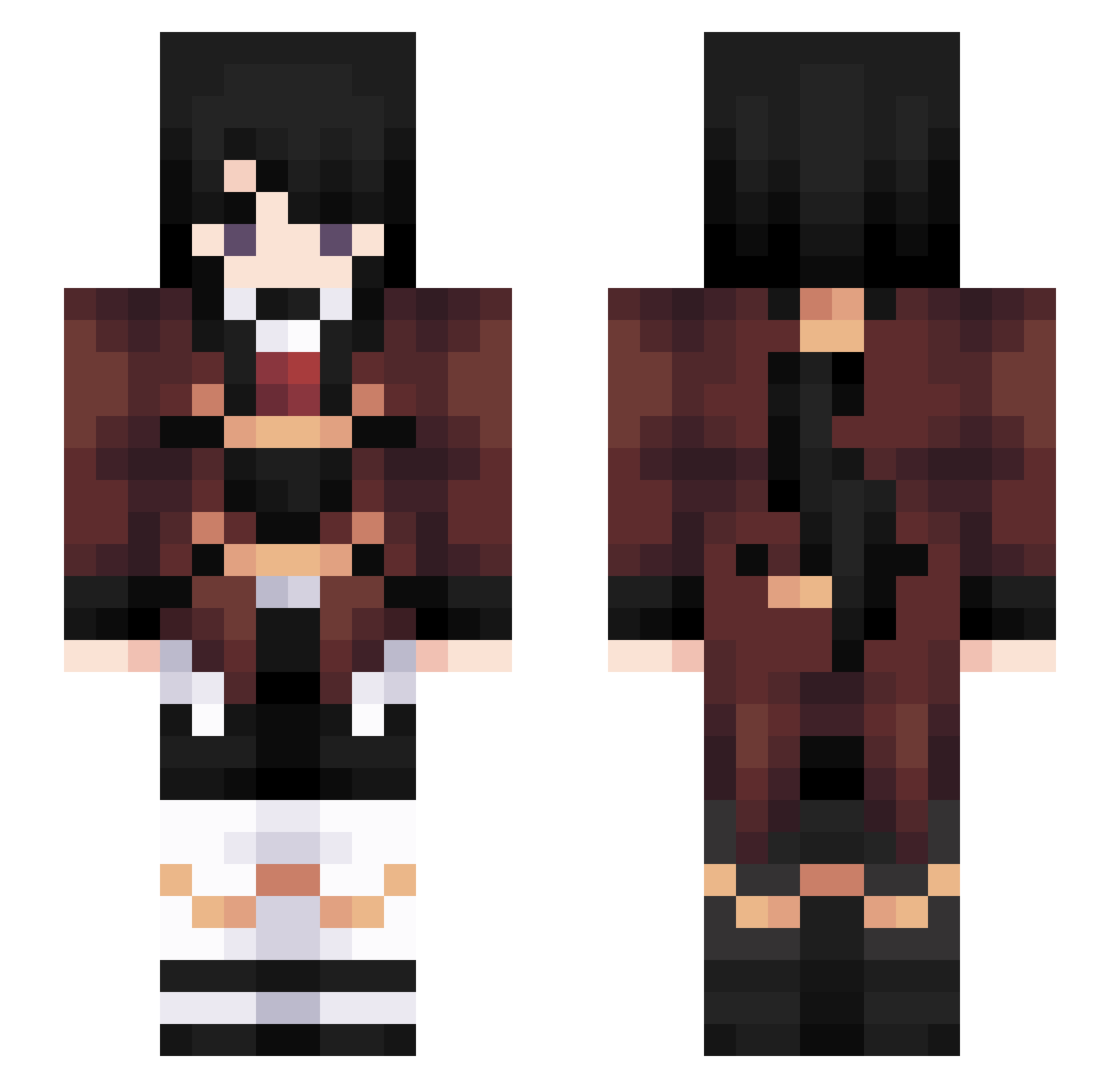 SonyKotic Minecraft skin, front and back view