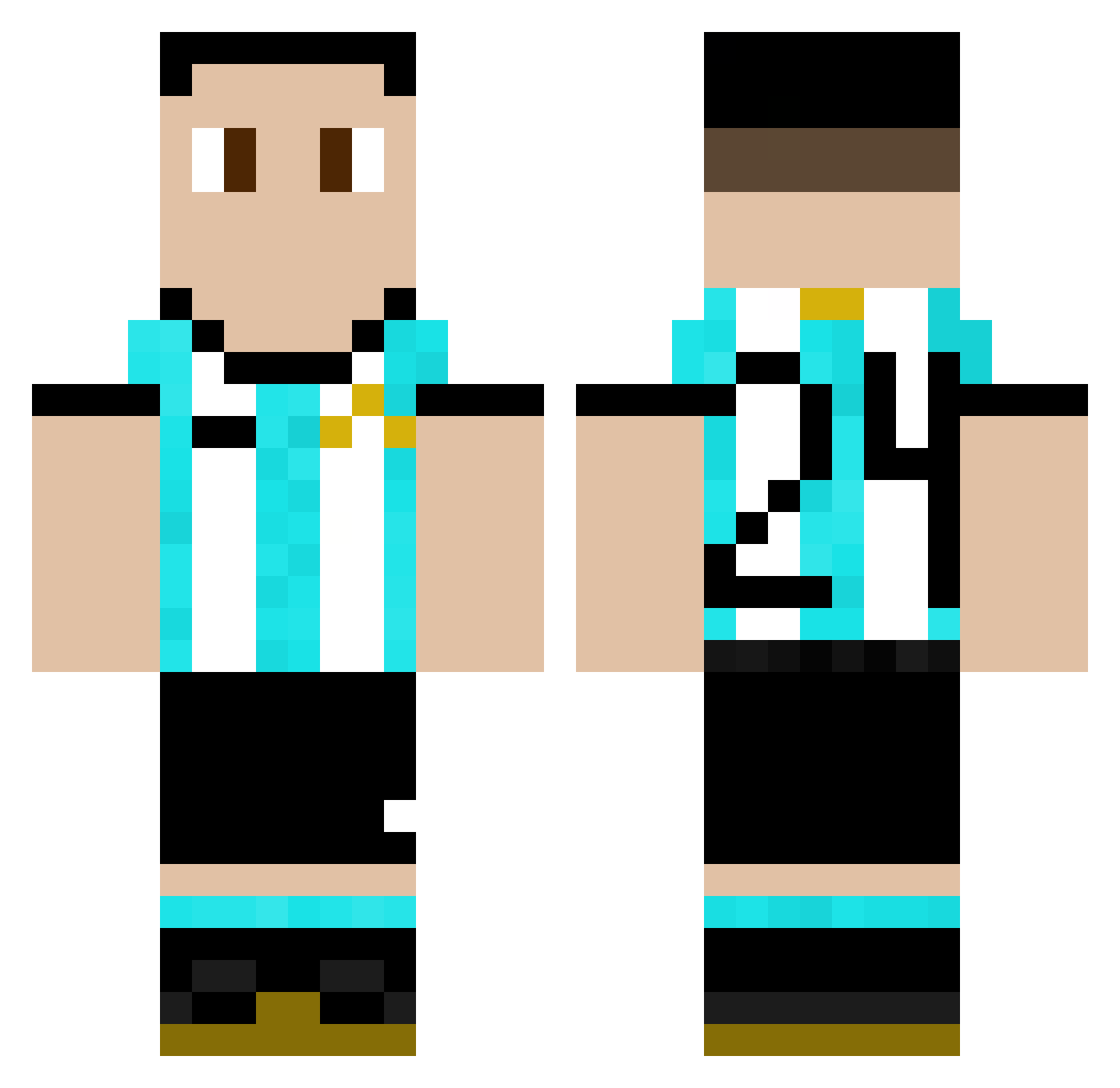 AintJustBlobing9 Minecraft skin, front and back view