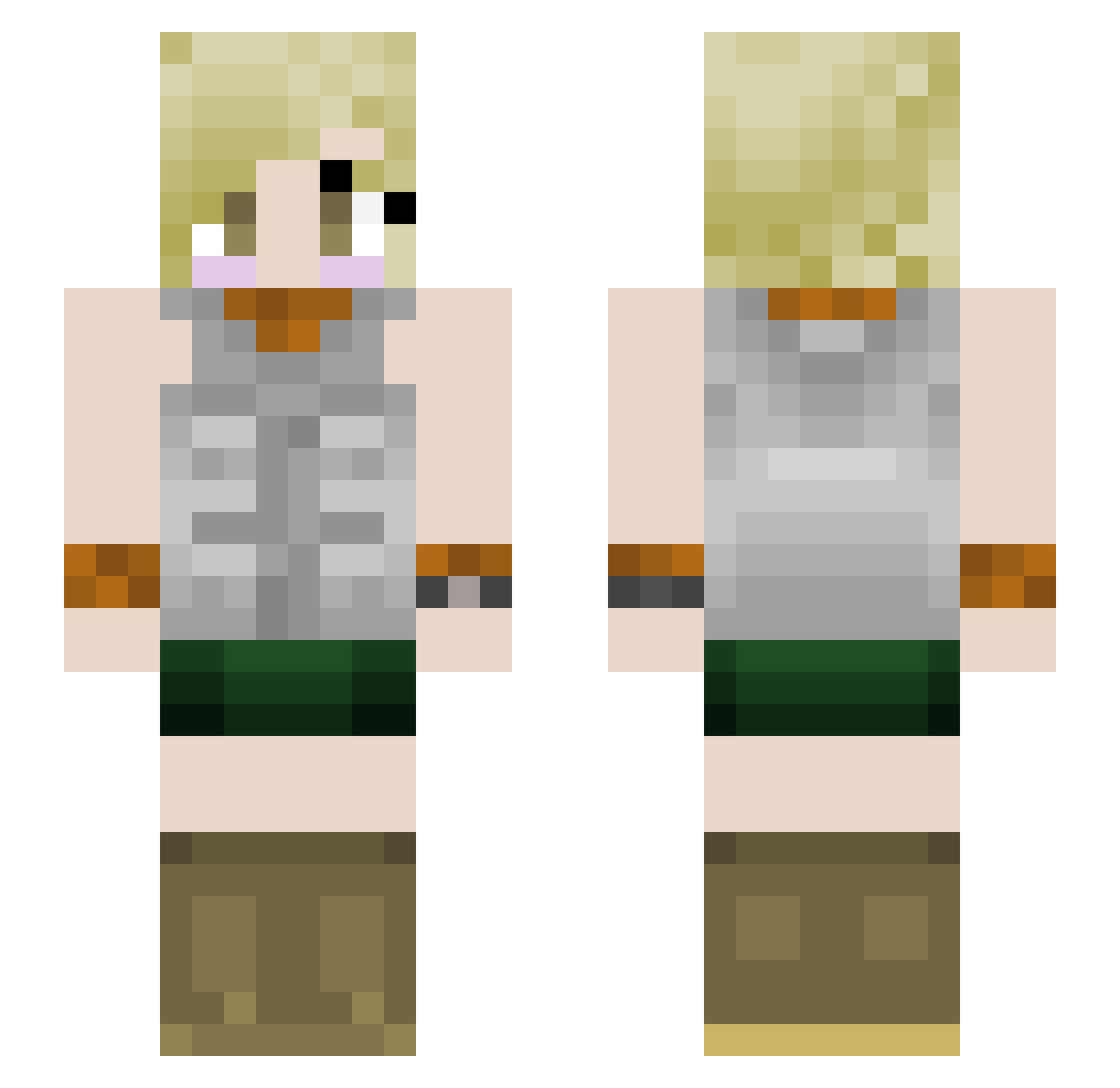 freecursedimages Minecraft skin, front and back view