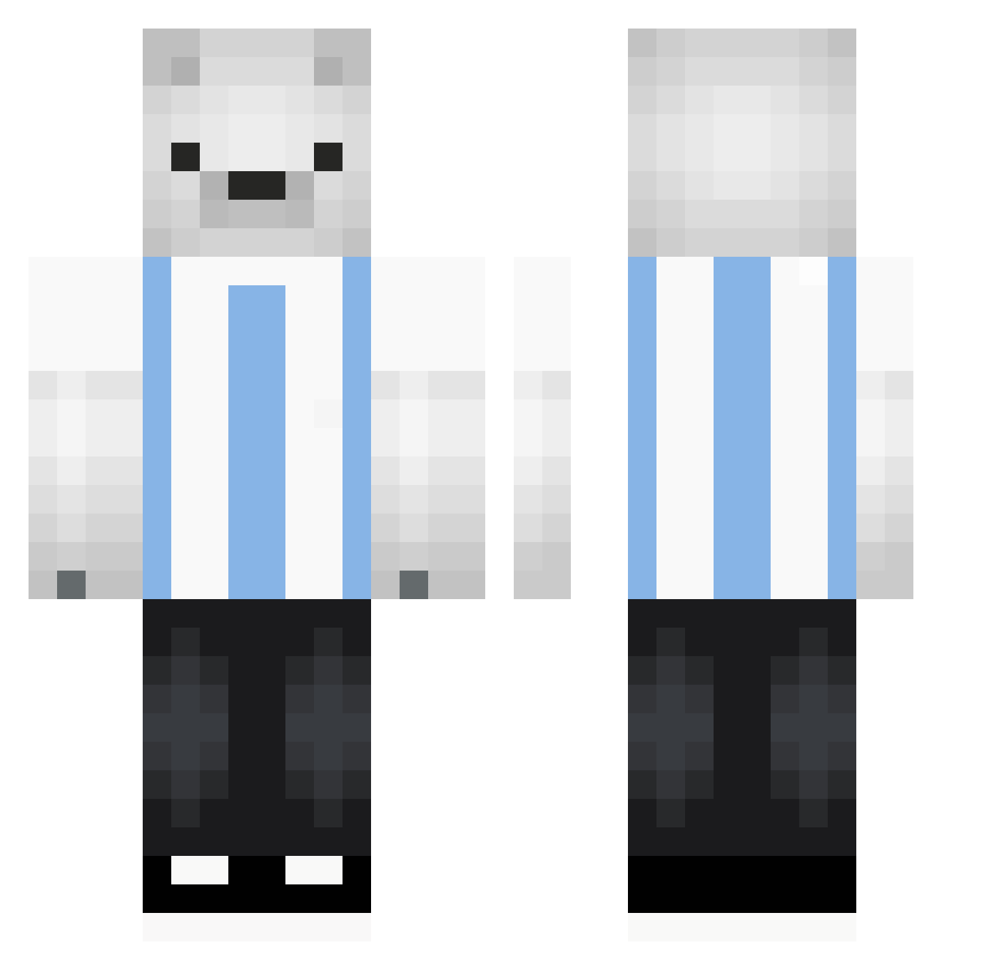 K1ngmichi Minecraft skin, front and back view