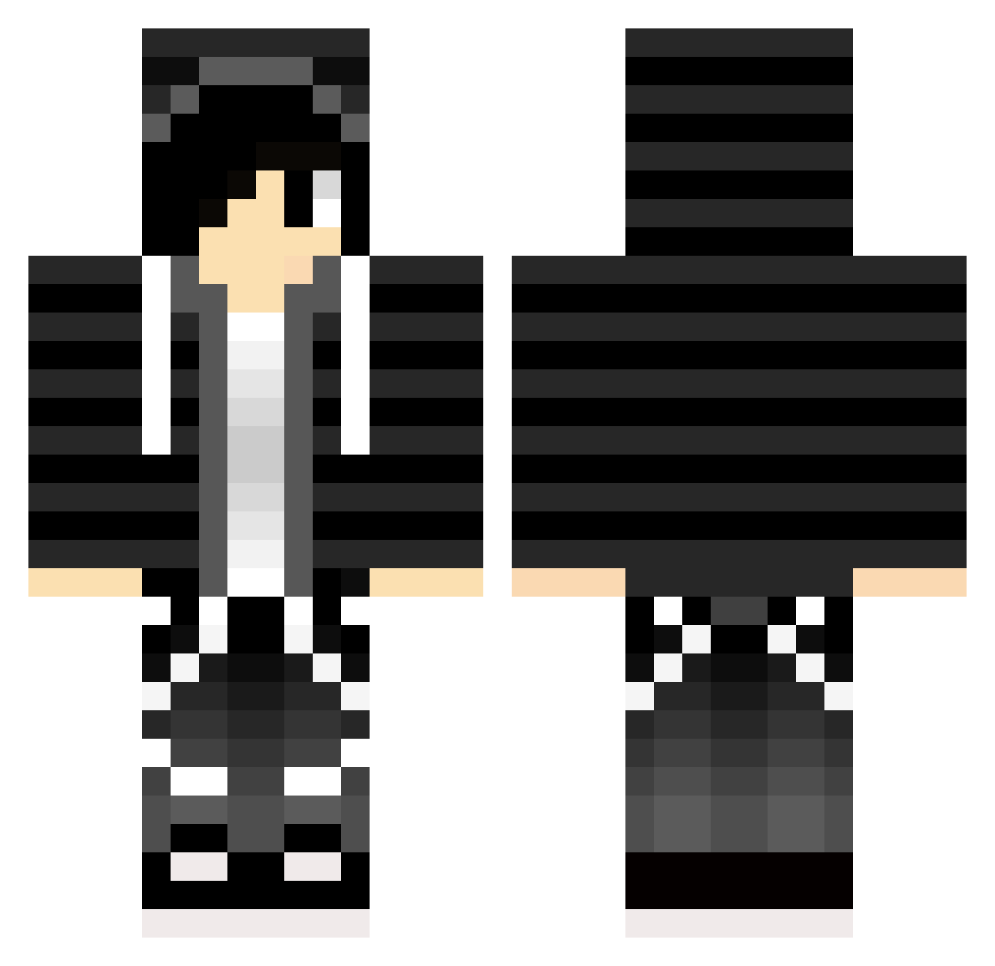 rooltrax Minecraft skin, front and back view