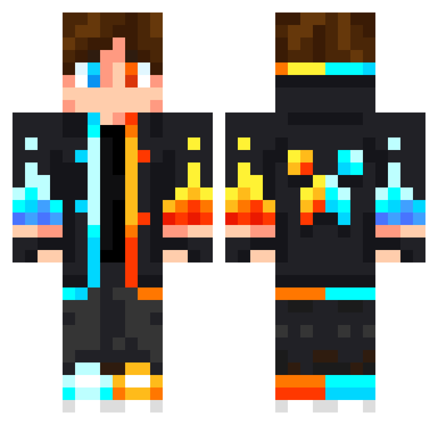 wrhyyds6 Minecraft skin, front and back view