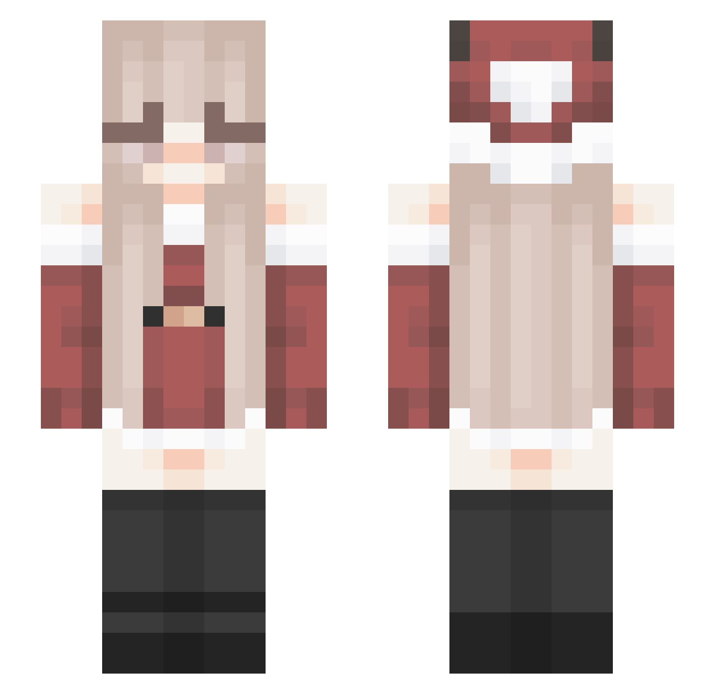 StarsAndLove Minecraft skin, front and back view