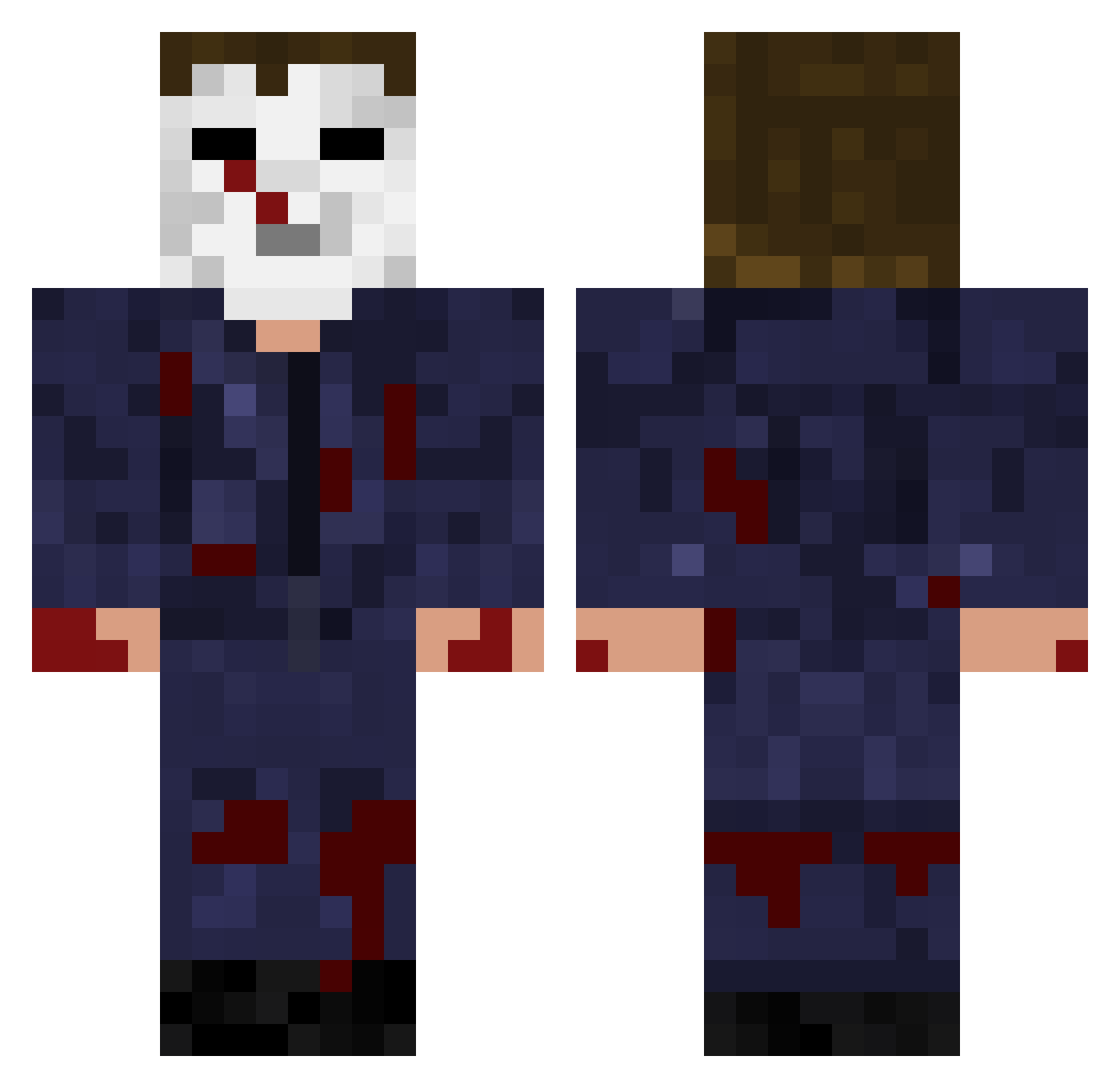 XfreshX_Tofu Minecraft skin, front and back view
