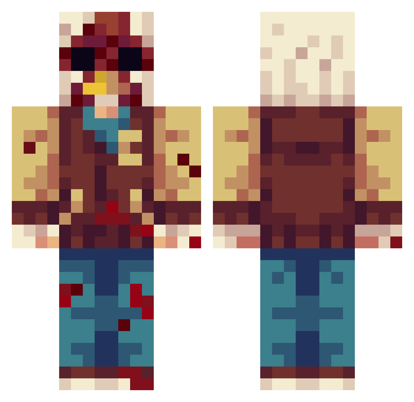 CompadreCilantro Minecraft skin, front and back view