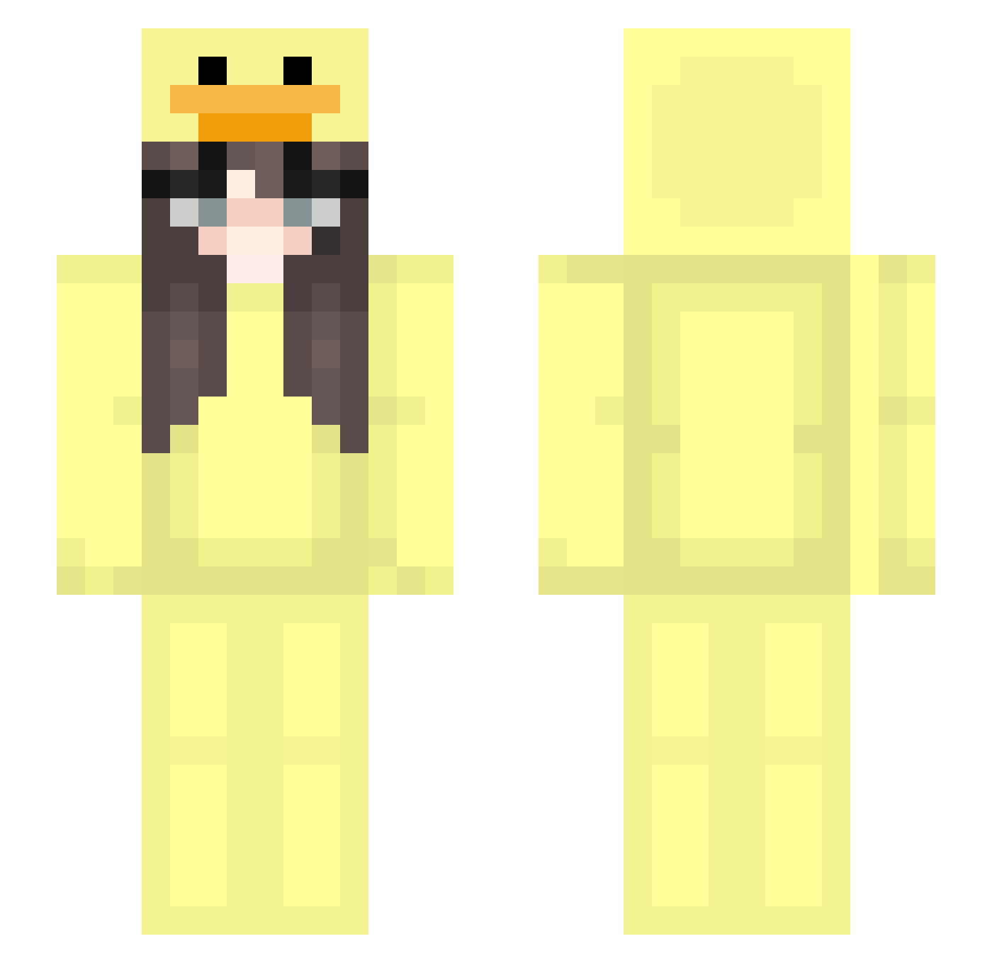 wadis Minecraft skin, front and back view