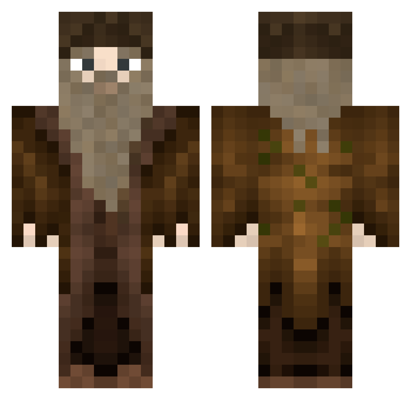 Toad_Not_Frog Minecraft skin, front and back view