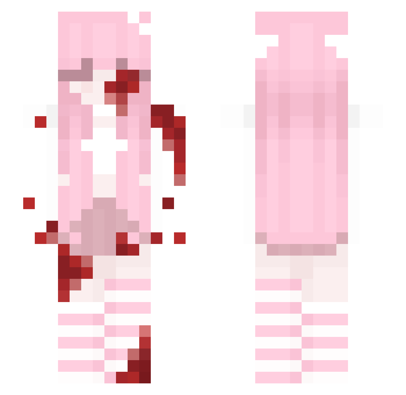 pajdawb Minecraft skin, front and back view