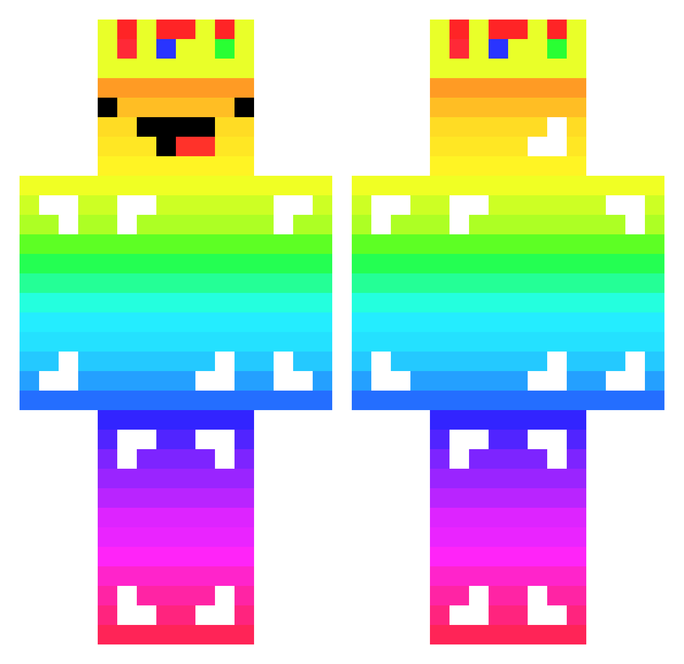Concede Minecraft skin, front and back view