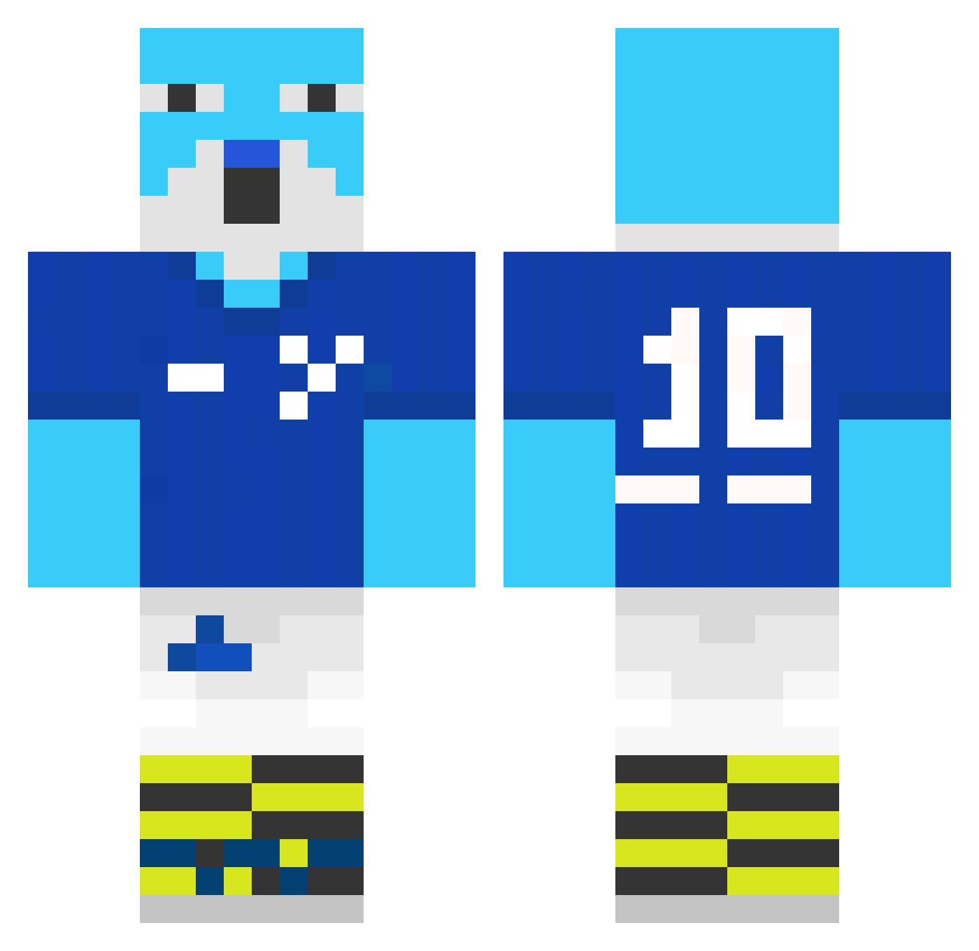 GuizinhoplaysXD Minecraft skin, front and back view