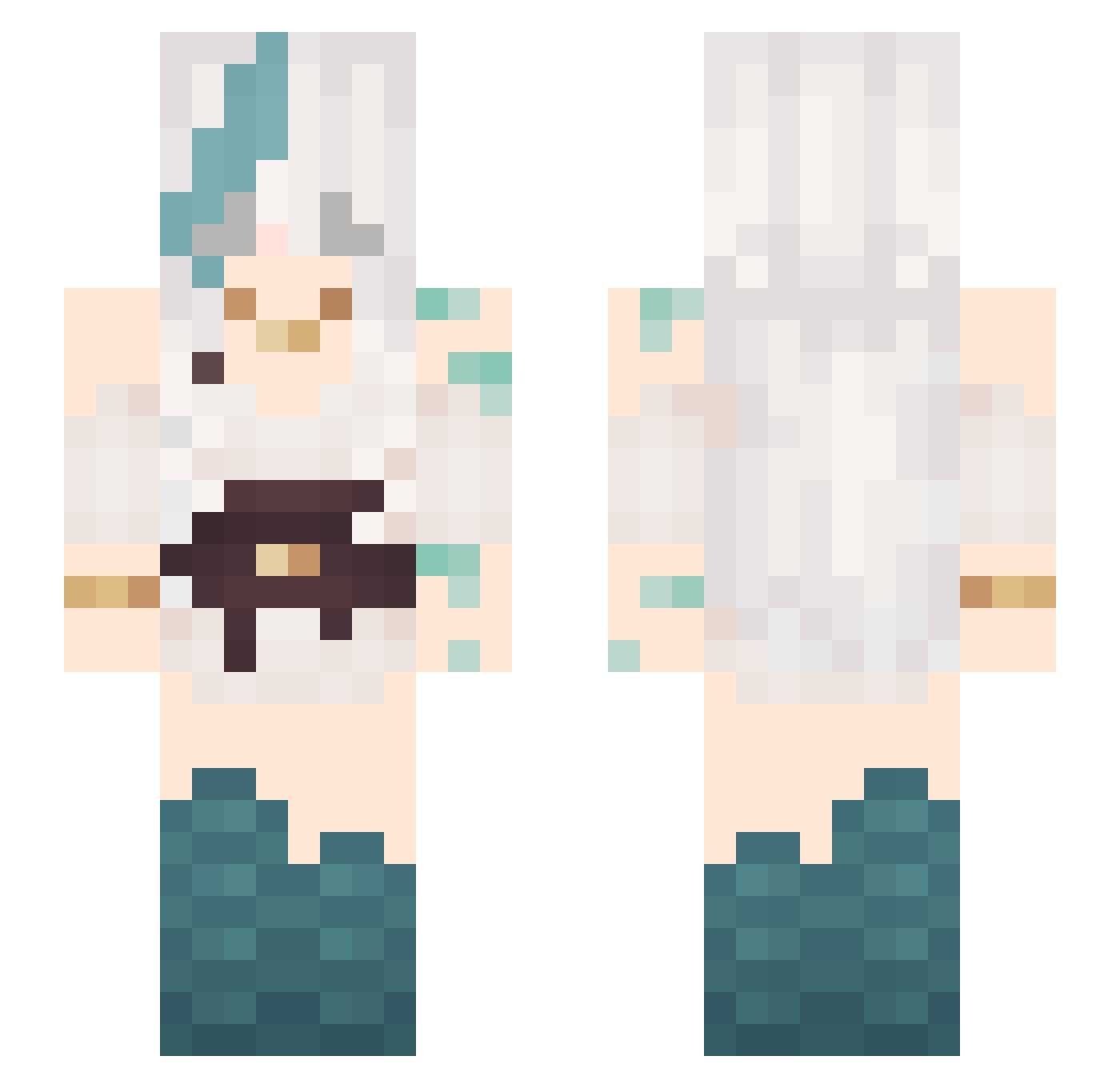 TeilzeitDemon Minecraft skin, front and back view