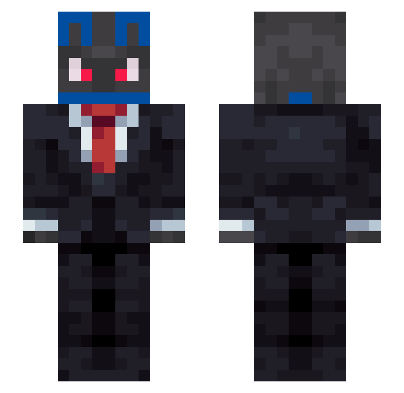 Yangiiii Minecraft skin, front and back view