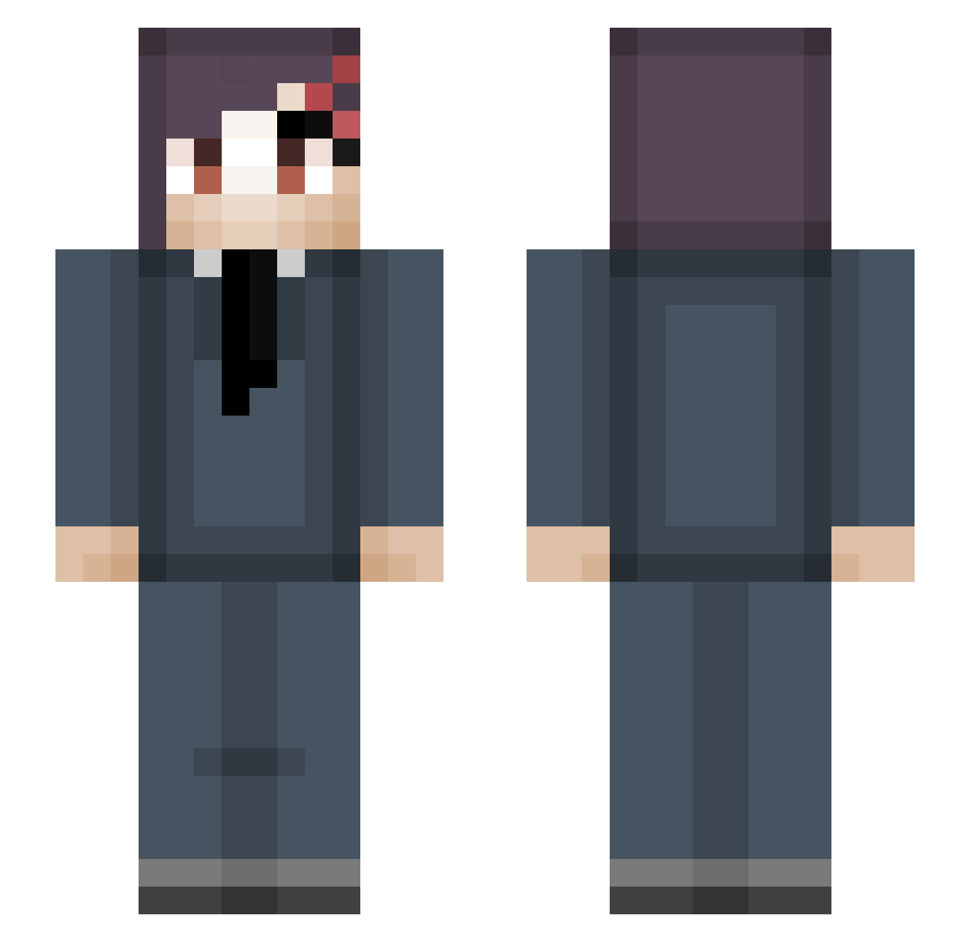 TheLordofDerp Minecraft skin, front and back view