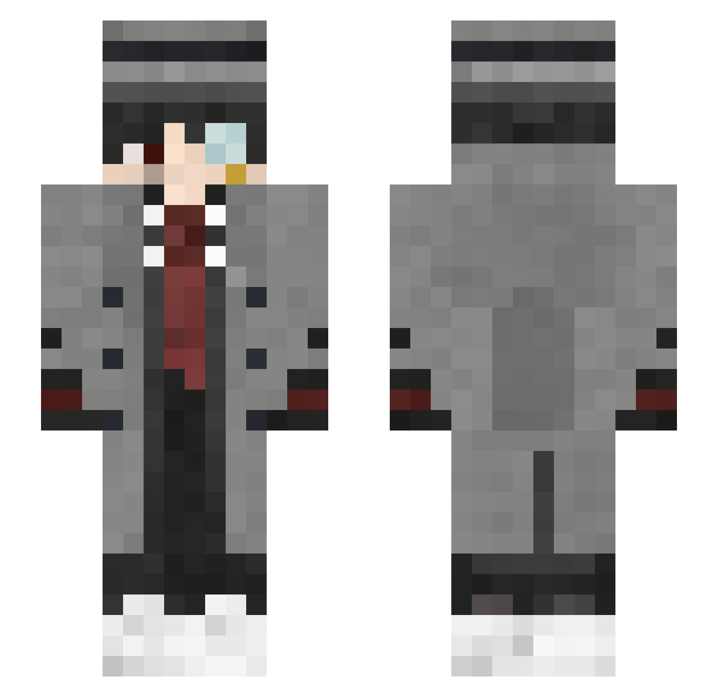 toxicTempest1 Minecraft skin, front and back view