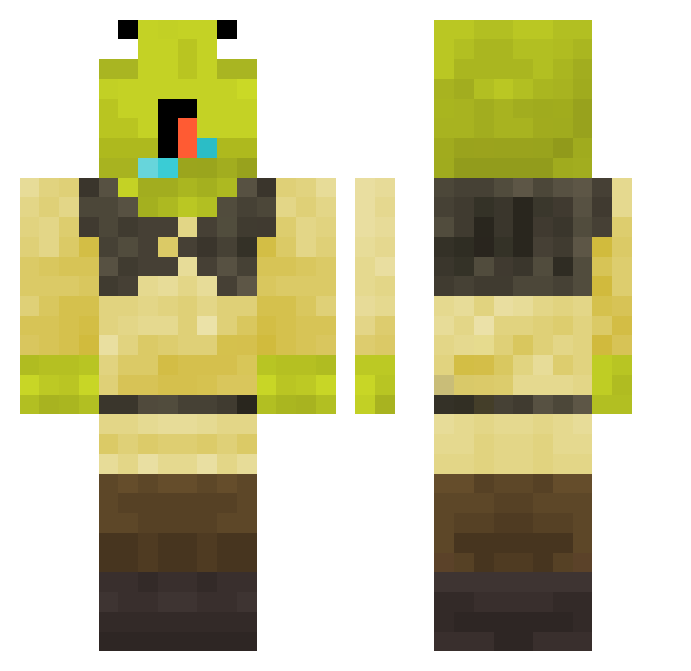 NicklasBoni Minecraft skin, front and back view