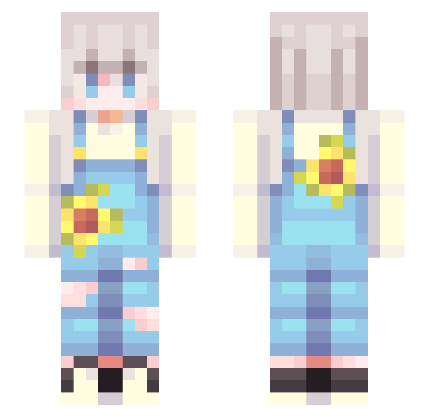 4evaknown Minecraft skin, front and back view